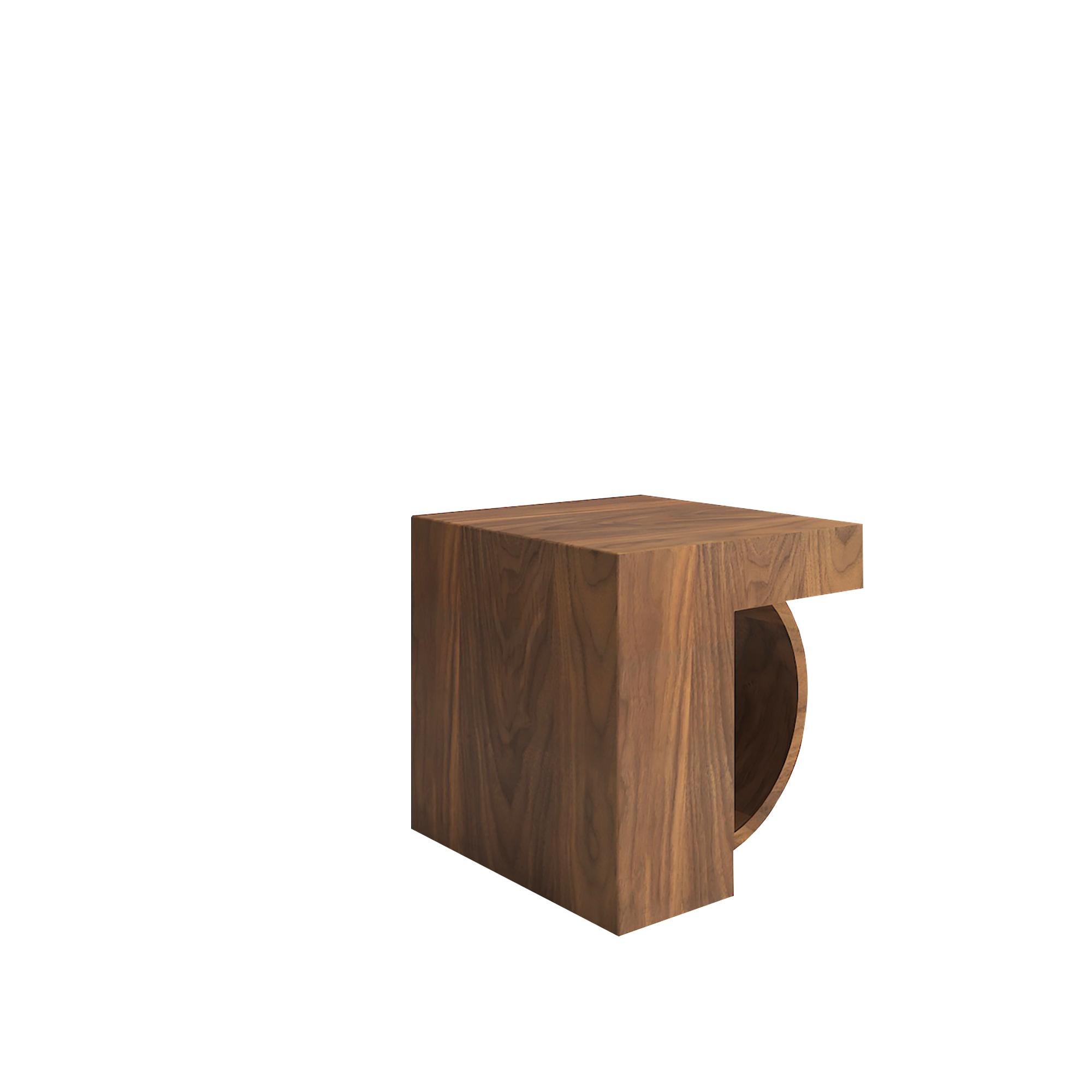 Varnished Walnut wood modern coffee table