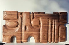 Murale in legno di noce di Olivia Cognet