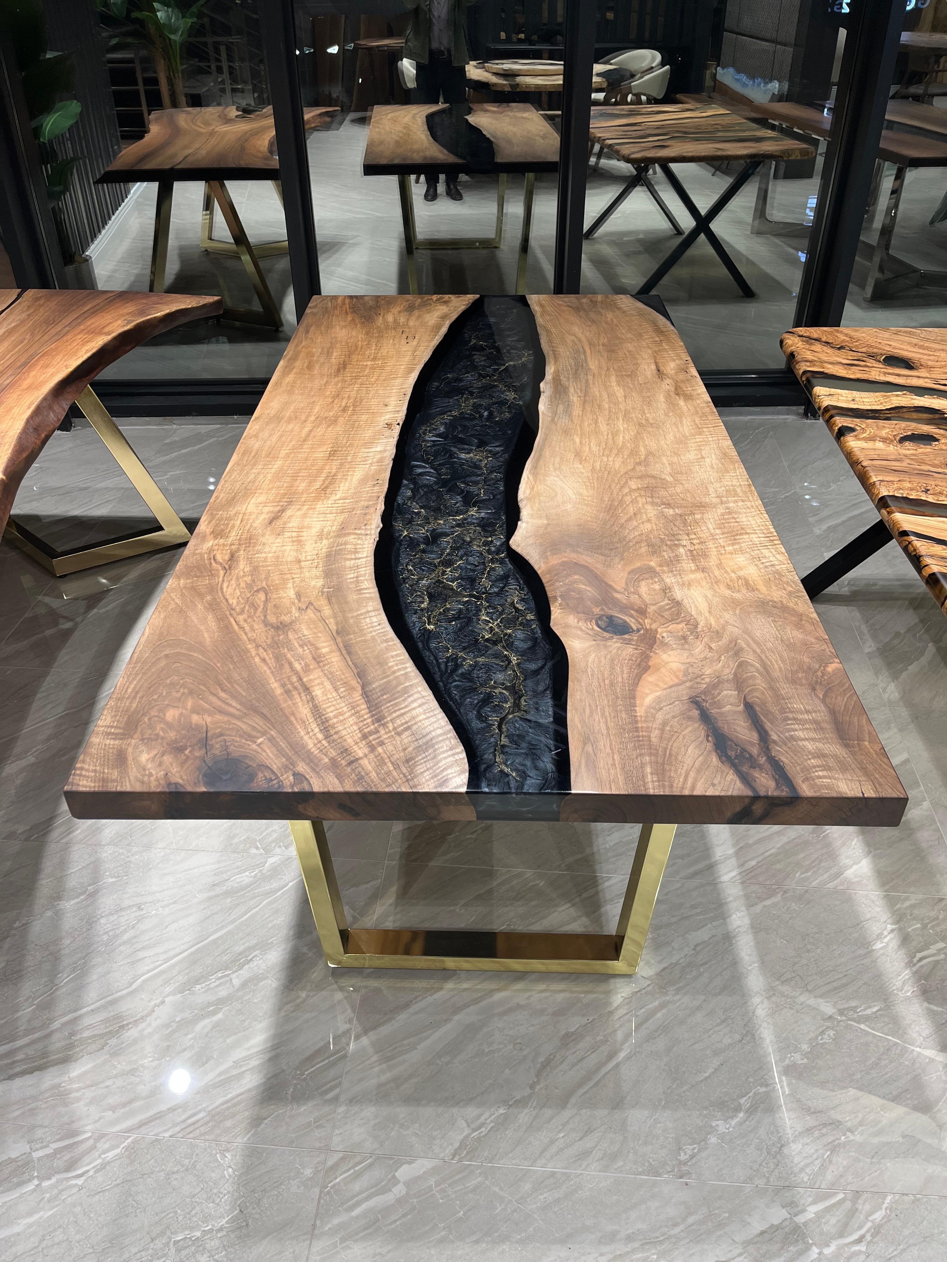 Turkish Walnut Wood River Dining Table For Sale