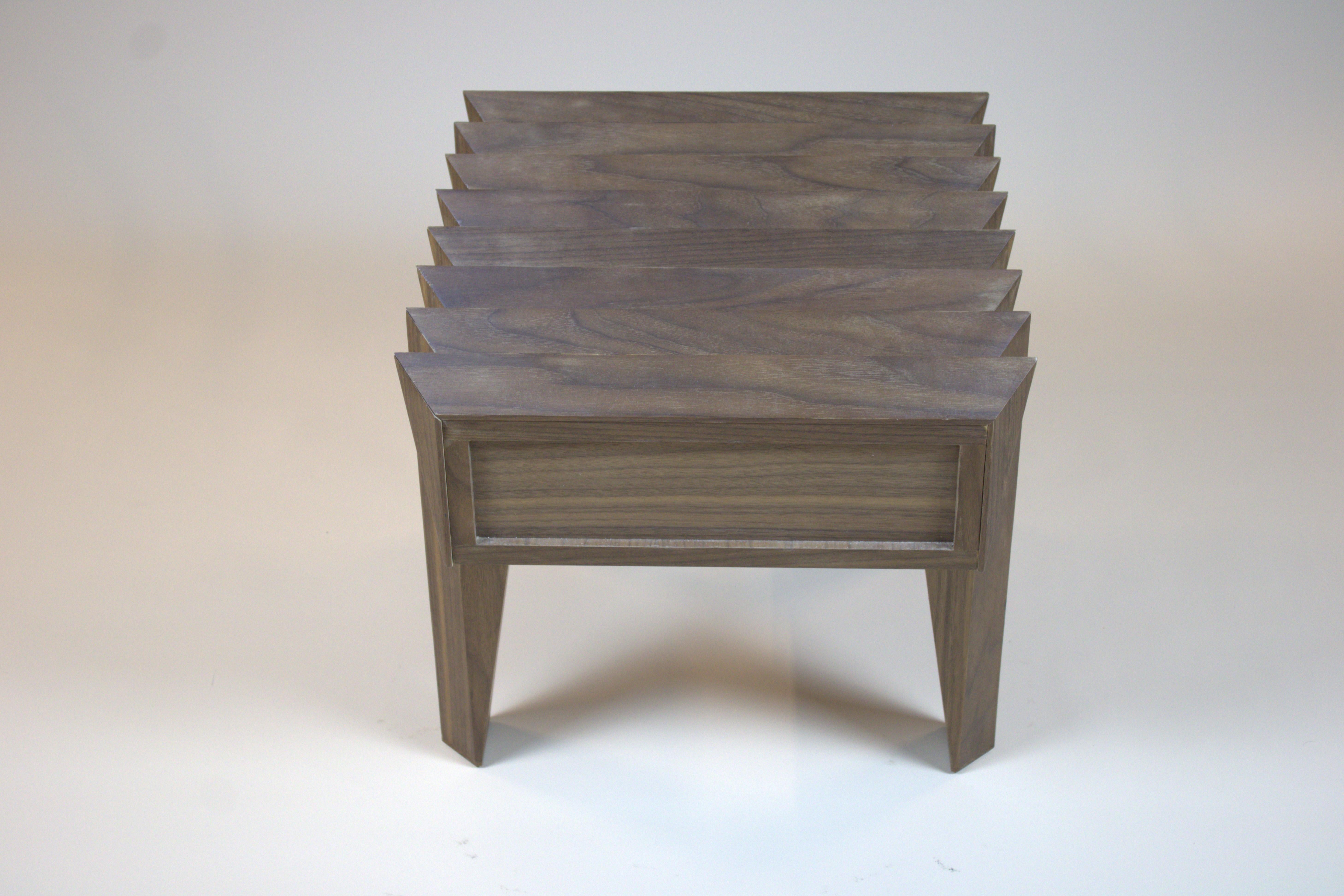 Walnut Wood Side Table The Netherlands By Sordile For Sale 2