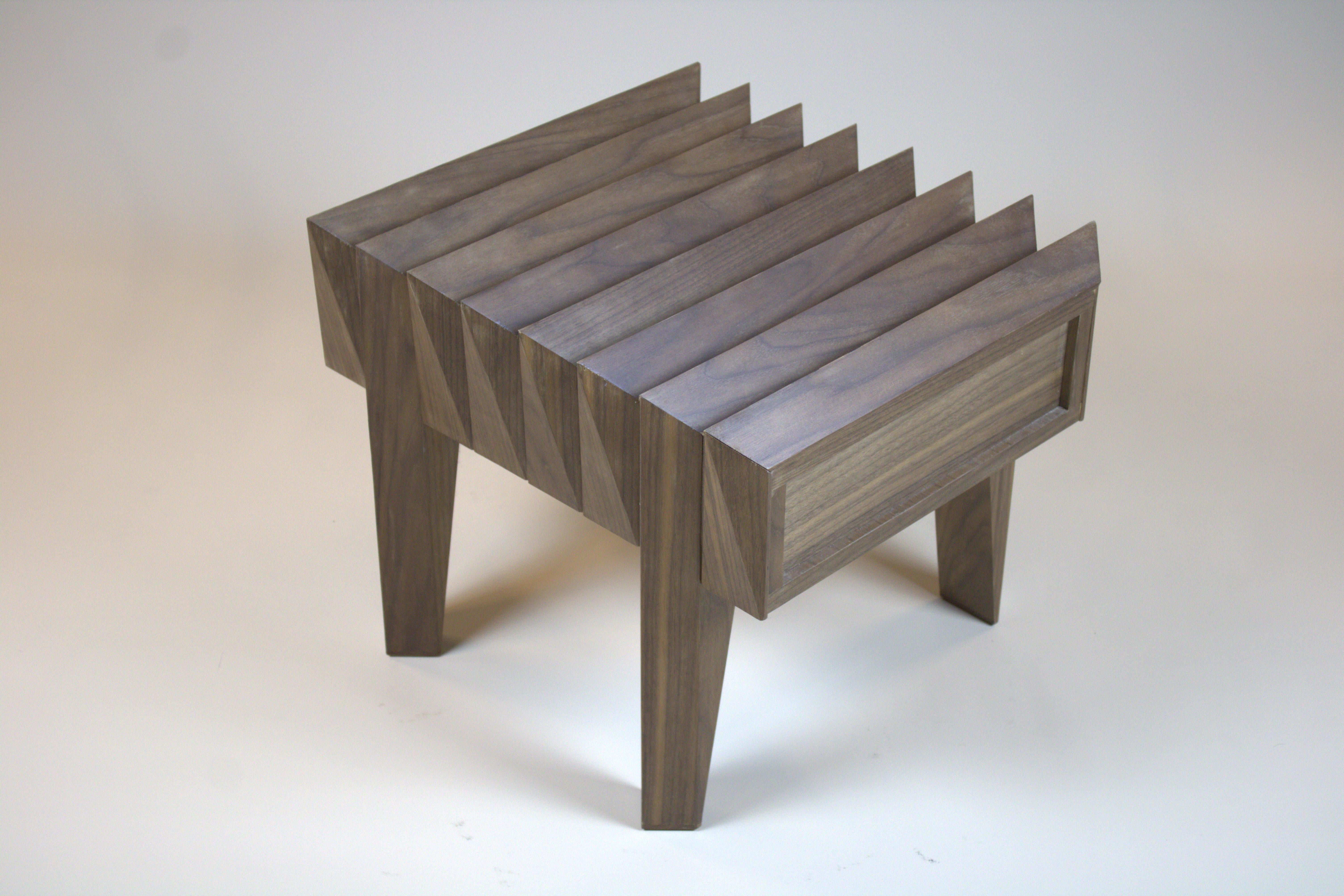Walnut Wood Side Table The Netherlands By Sordile For Sale 3