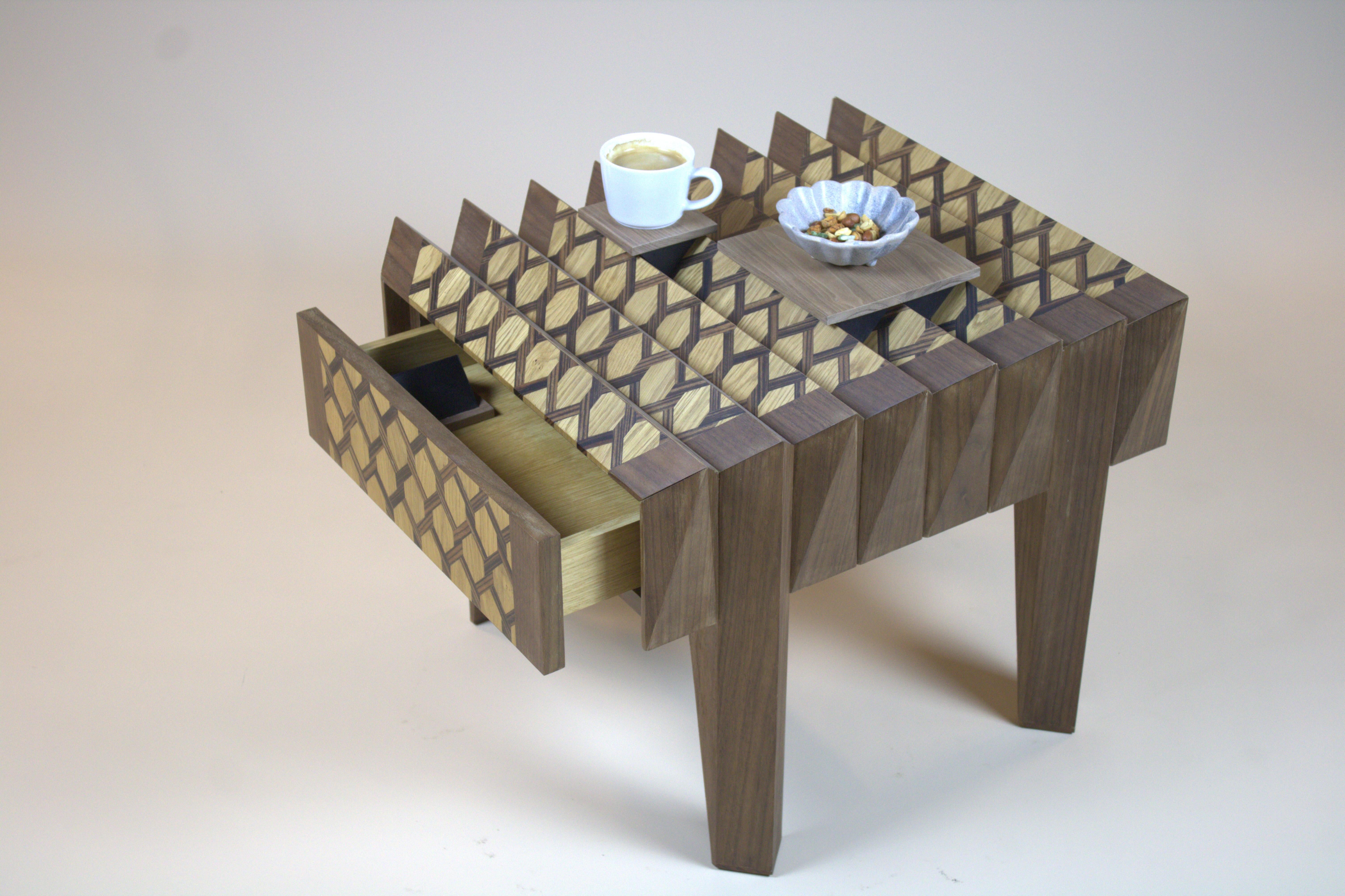 Walnut Wood Side Table The Netherlands By Sordile For Sale 7