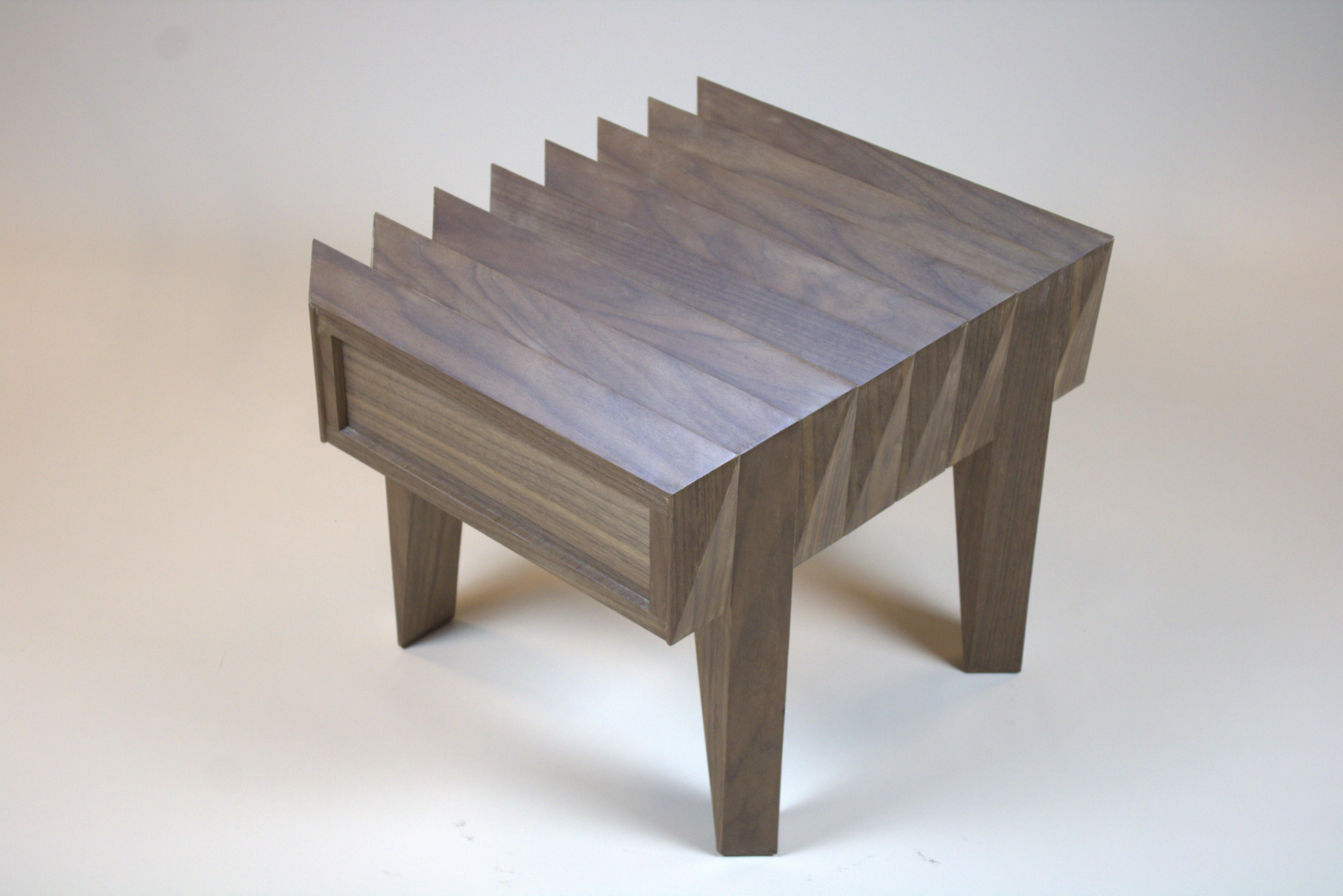 Walnut Wood Side Table The Netherlands By Sordile For Sale 1