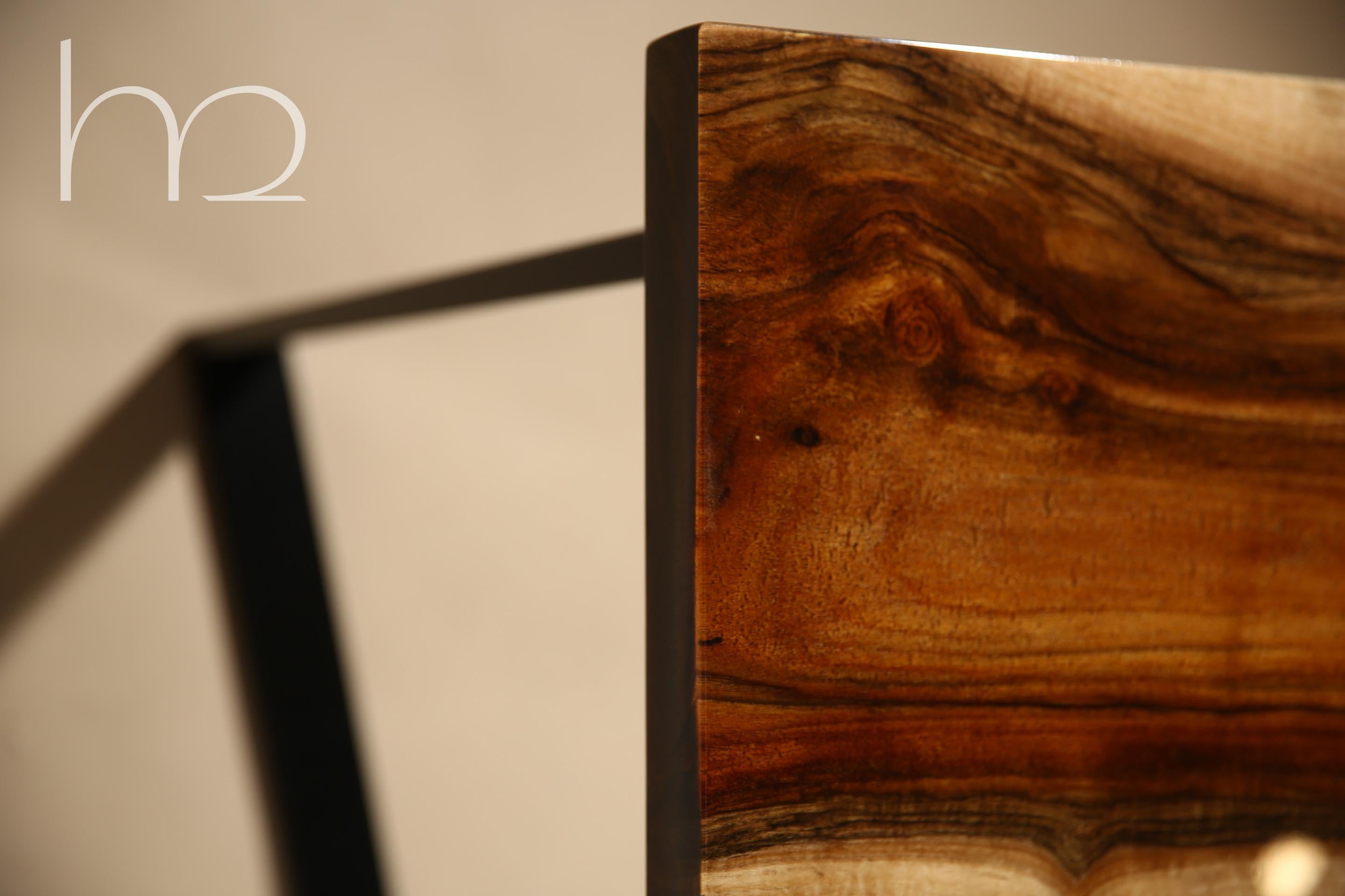 Danish Walnut Wood Writing Desk Handmade Executive Desk Contemporary French Luxury Desk For Sale