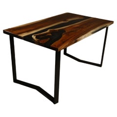 Walnut Wood Writing Desk Handmade Executive Desk Contemporary French Luxury Desk