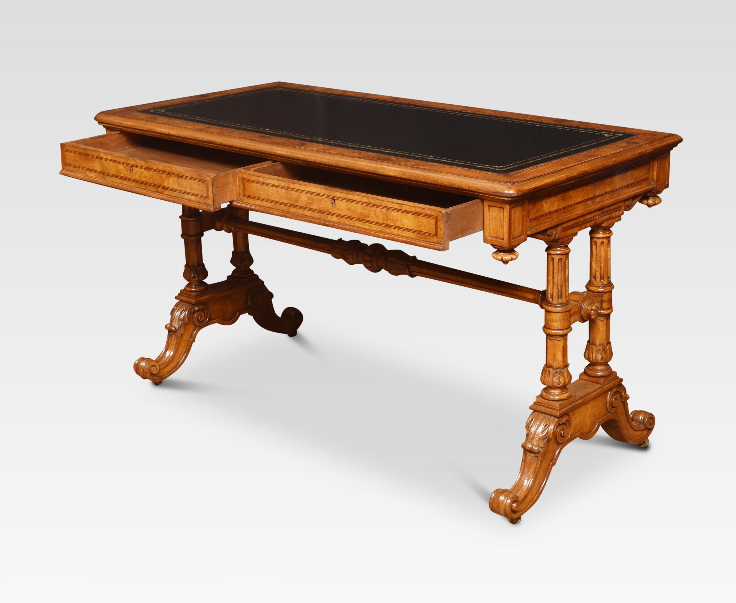 Walnut Writing Desk in the Manner of Gillows For Sale 2