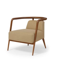 Walnut, Yellow Brown Modern Essex Armchair
