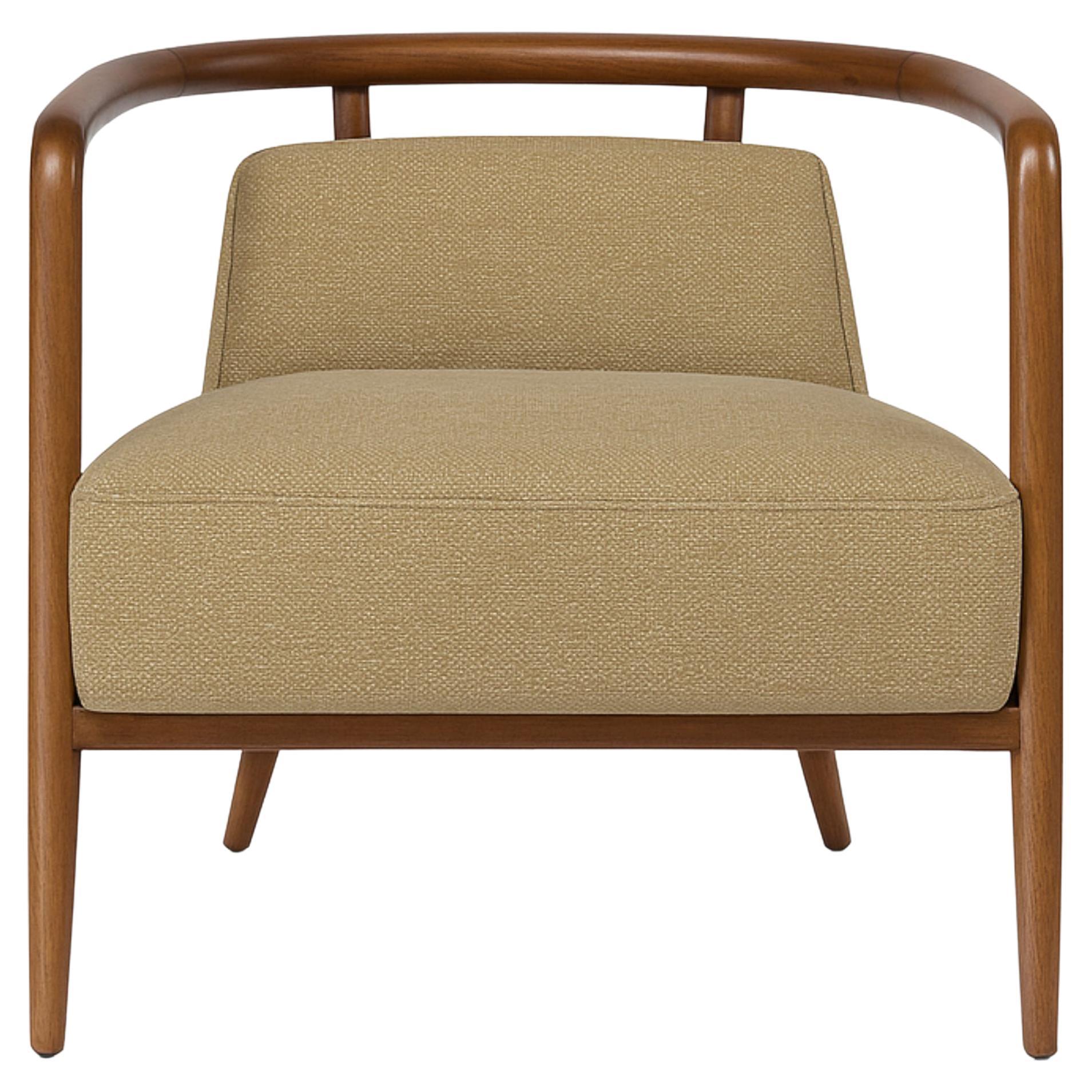 Walnut, Yellow Brown Modern Essex Armchair