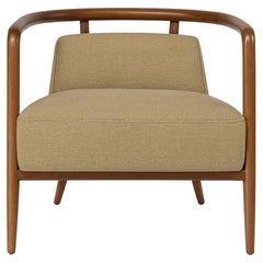Nogal, Marrón Amarillo Sillón Moderno Essex