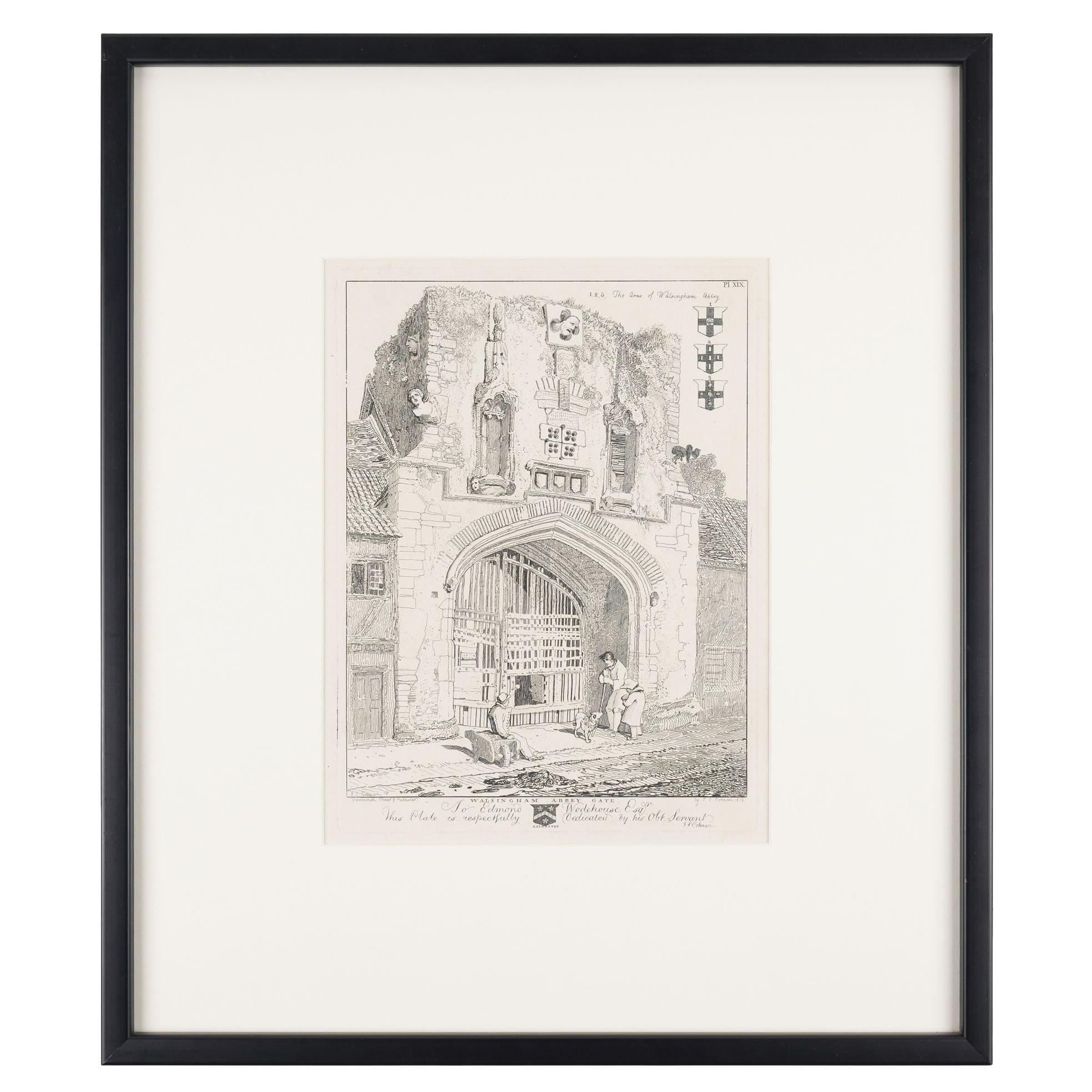 Walsingham Abbey Gate von John Sell Cotman, 1812 im Angebot