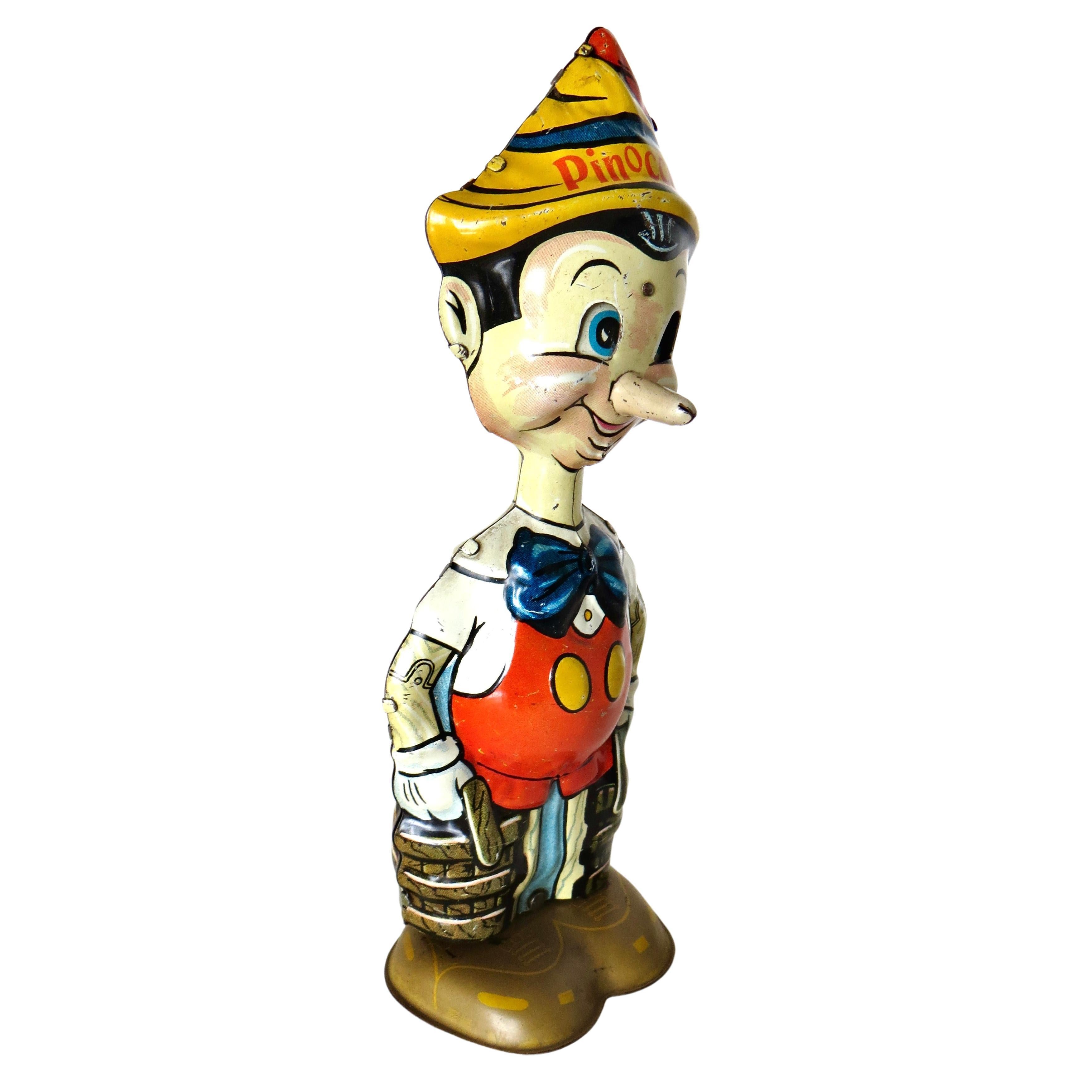 Walt Disney Enterprises „Pinocchio“ Wind-Up-Spielzeug von Marx Toy Co., N.Y. Datiert 1939 im Angebot