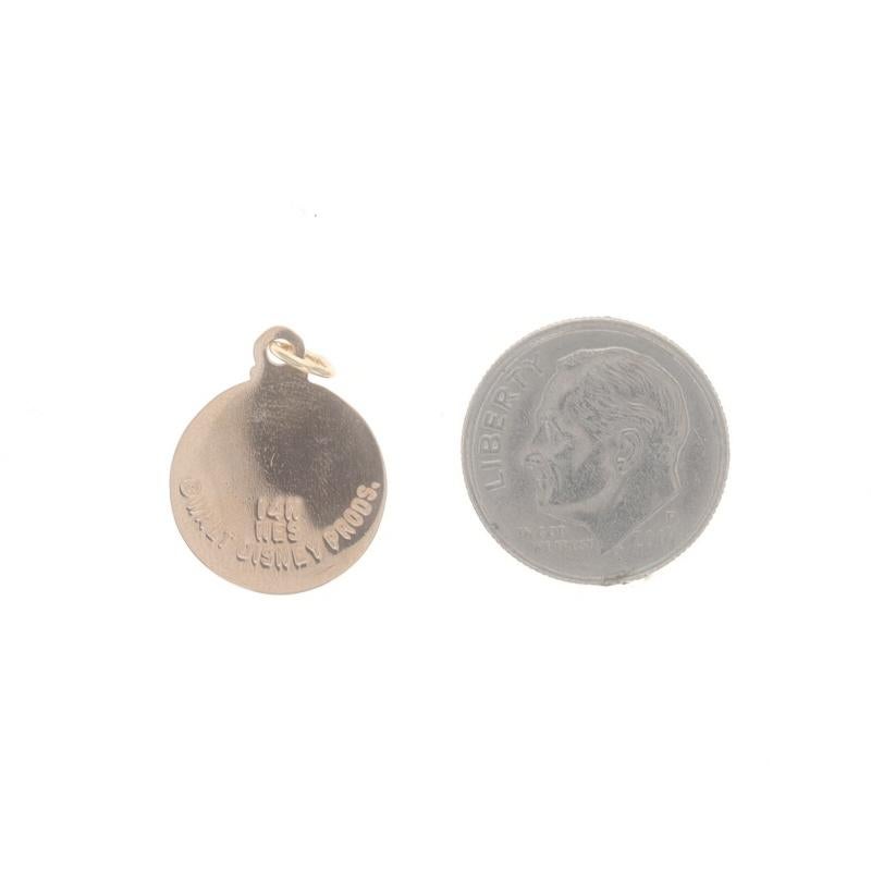 Walt Disney Magic Kingdom Castle Charm - Gelbgold 14k Cinderella Theme Park für Damen oder Herren
