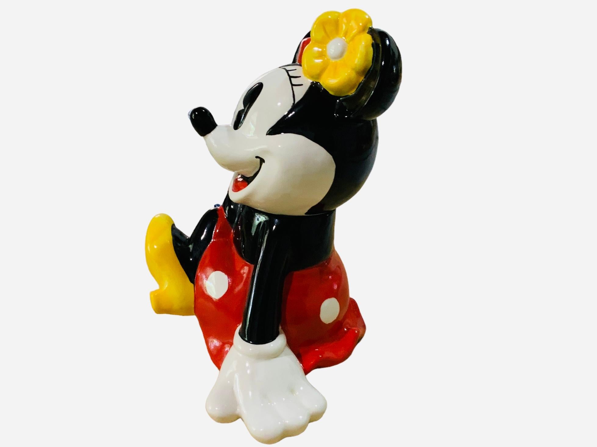 Hand-Painted Walt Disney, Minnie Mouse Cookie Jar For Sale