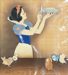 Walt Disney Production Cels Setup on Courvoisier Background from Snow White and