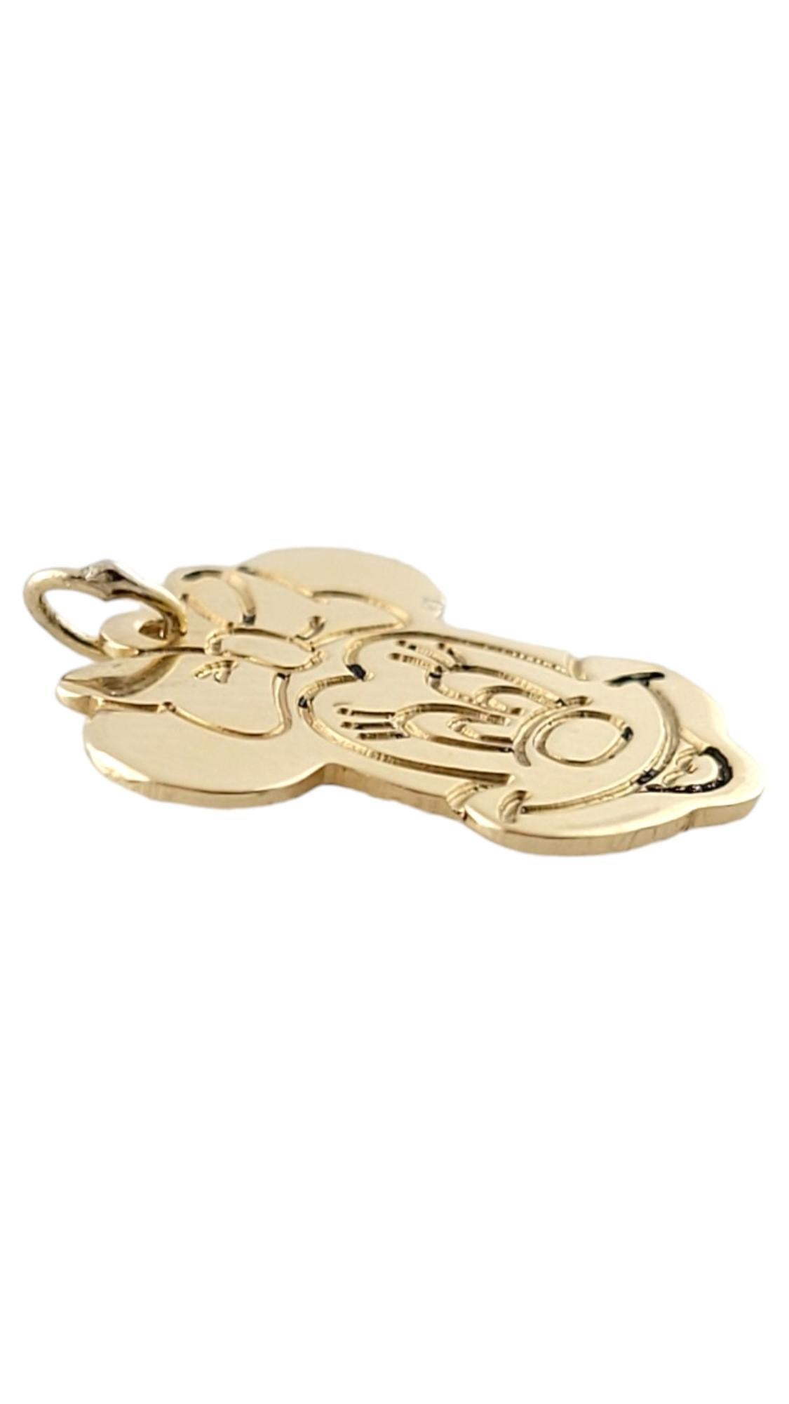 Walt Disney Productions 14K Yellow Gold Minnie Mouse Charm Pendant #18194 In Good Condition In Washington Depot, CT