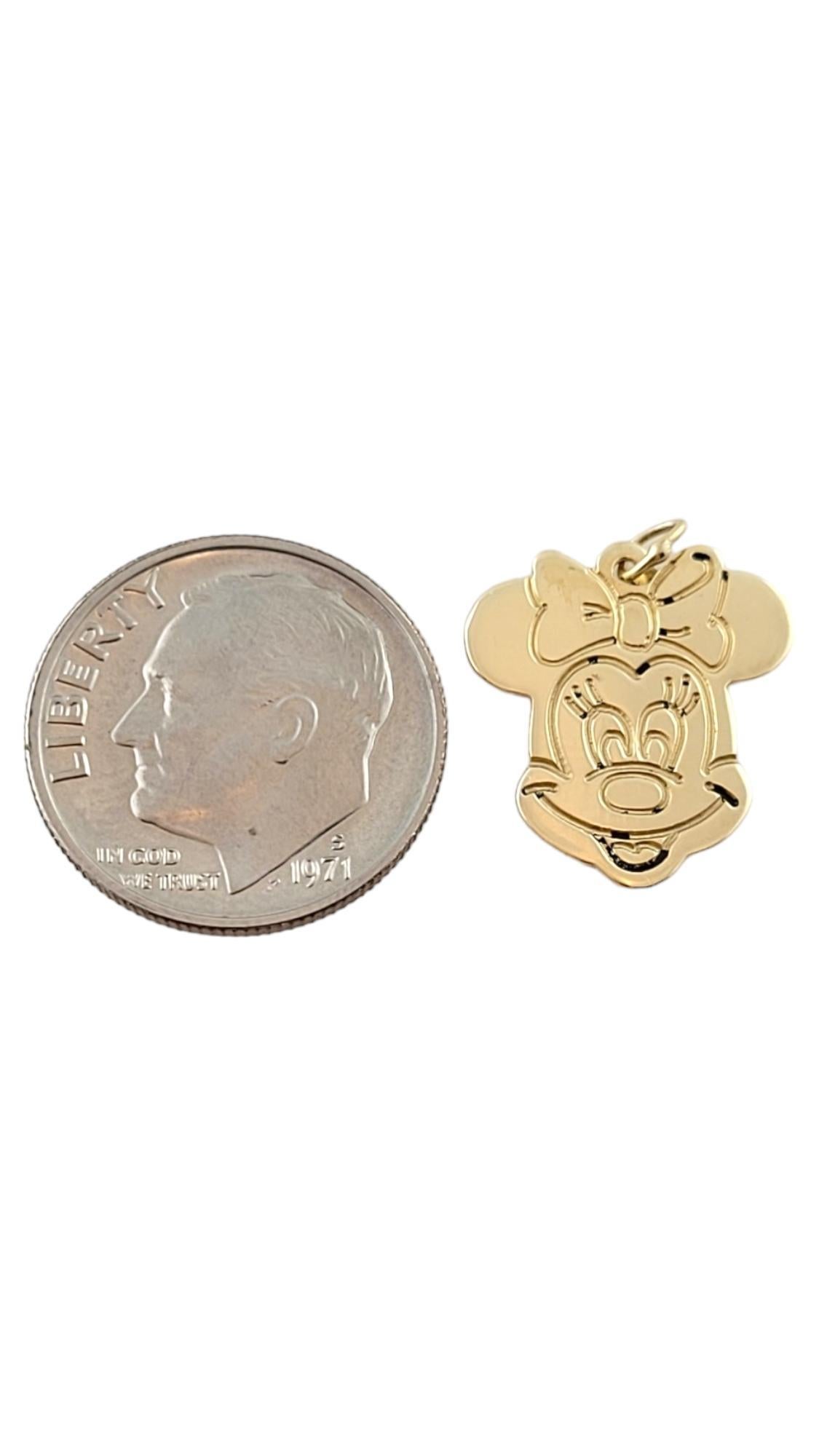Walt Disney Productions 14K Yellow Gold Minnie Mouse Charm Pendant #18194 1