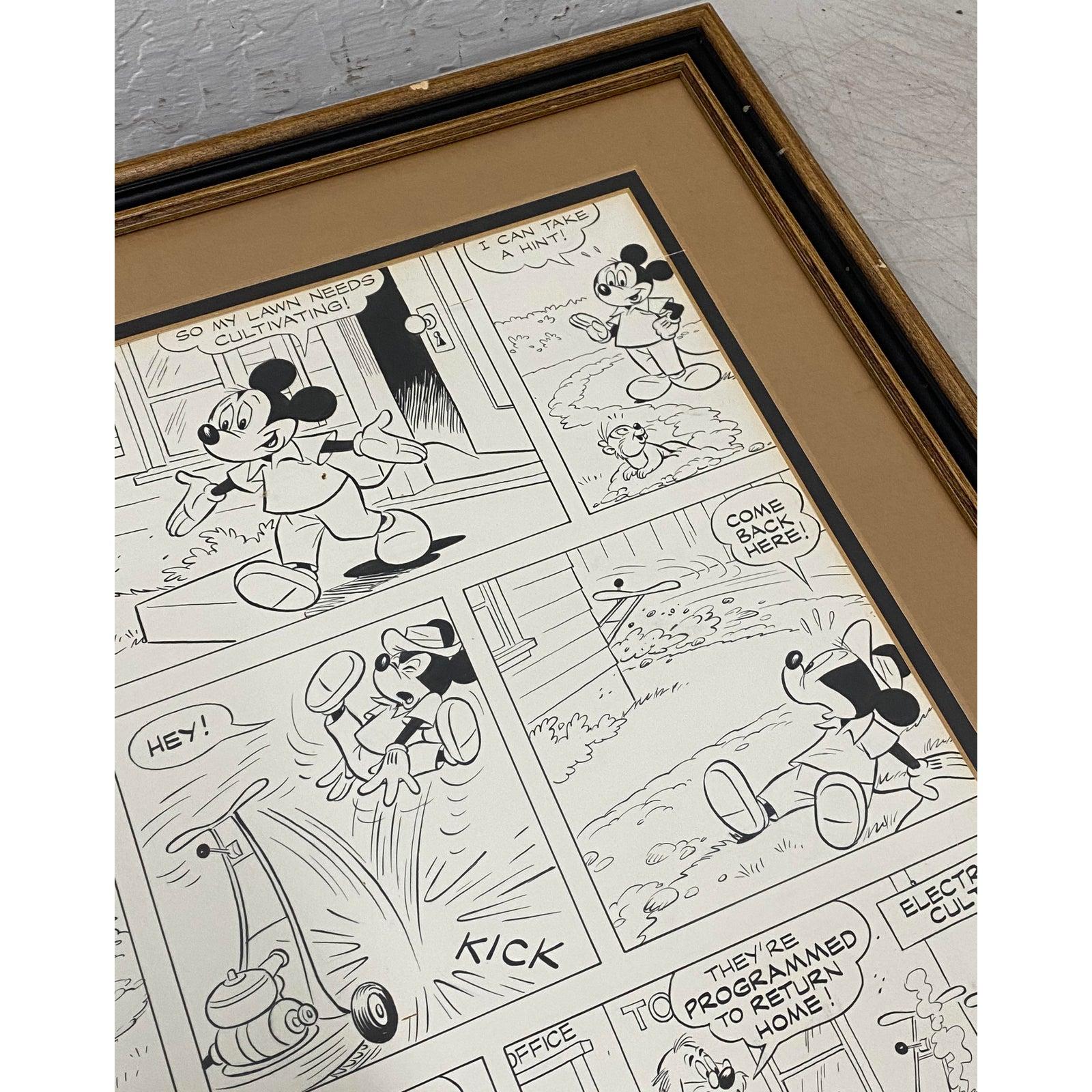 Mickey Mouse Original Comic Strip Art C.1967 For Sale 4