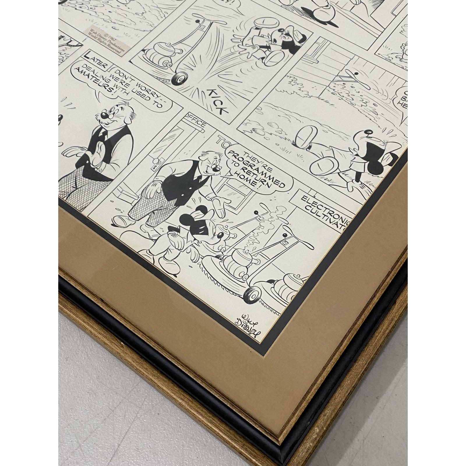 Mickey Mouse Original Comic Strip Art C.1967 For Sale 5