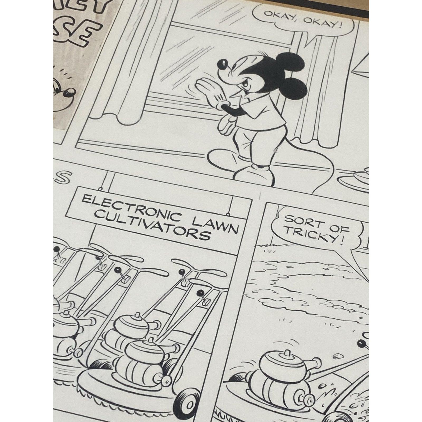 Mickey Mouse Original Comic Strip Art C.1967 For Sale 1