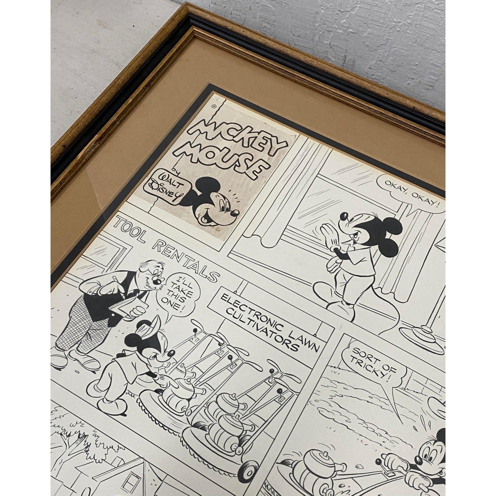 Mickey Mouse Original Comic Strip Art C.1967 For Sale 3