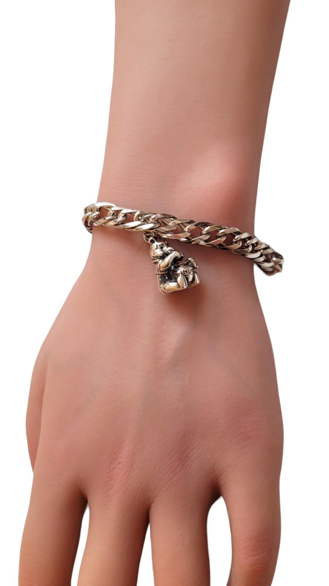 Women's Walt Disney Sterling Silver Bracelet With Winnie The Pooh Charm #18375