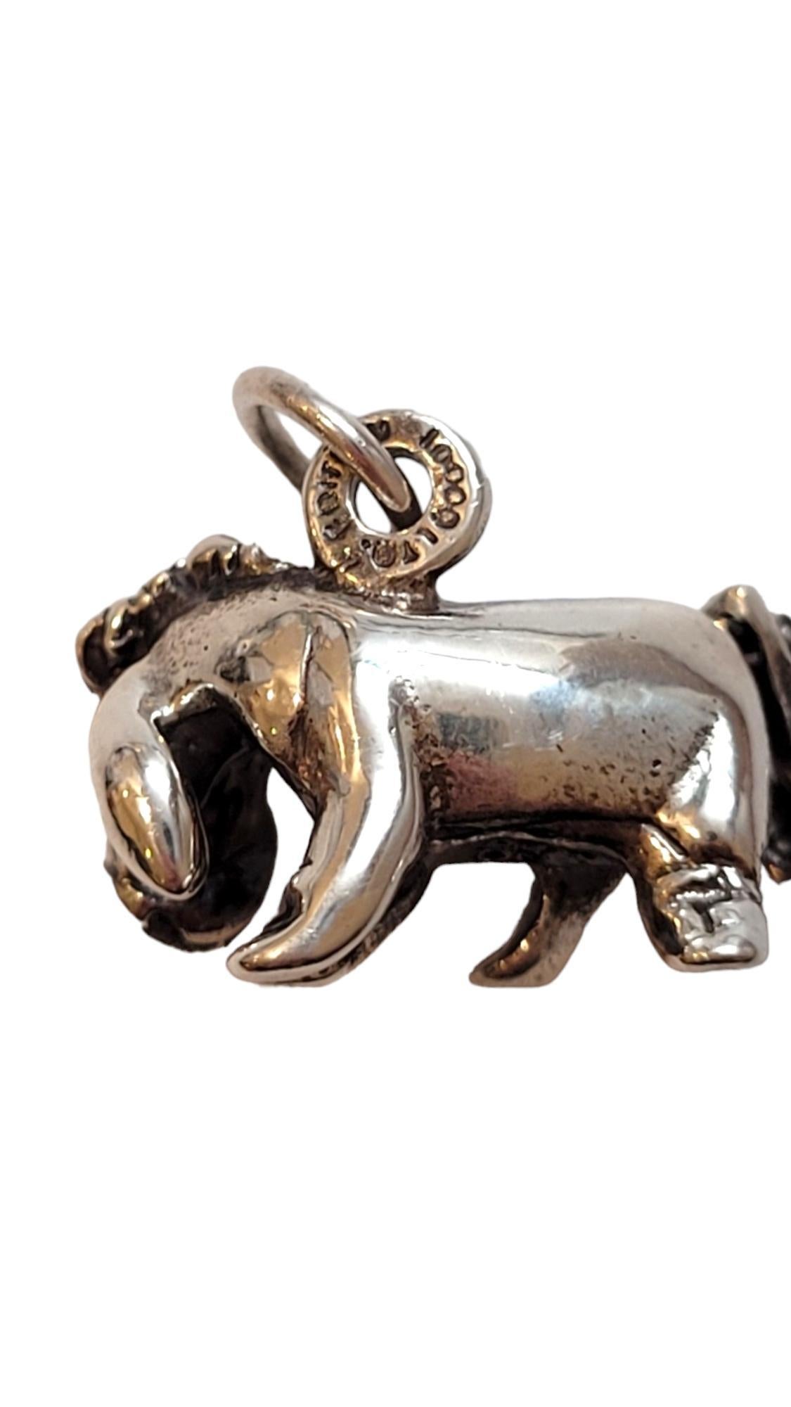 Walt Disney Sterling Silver Eeyore Charm #18367 In Good Condition In Washington Depot, CT