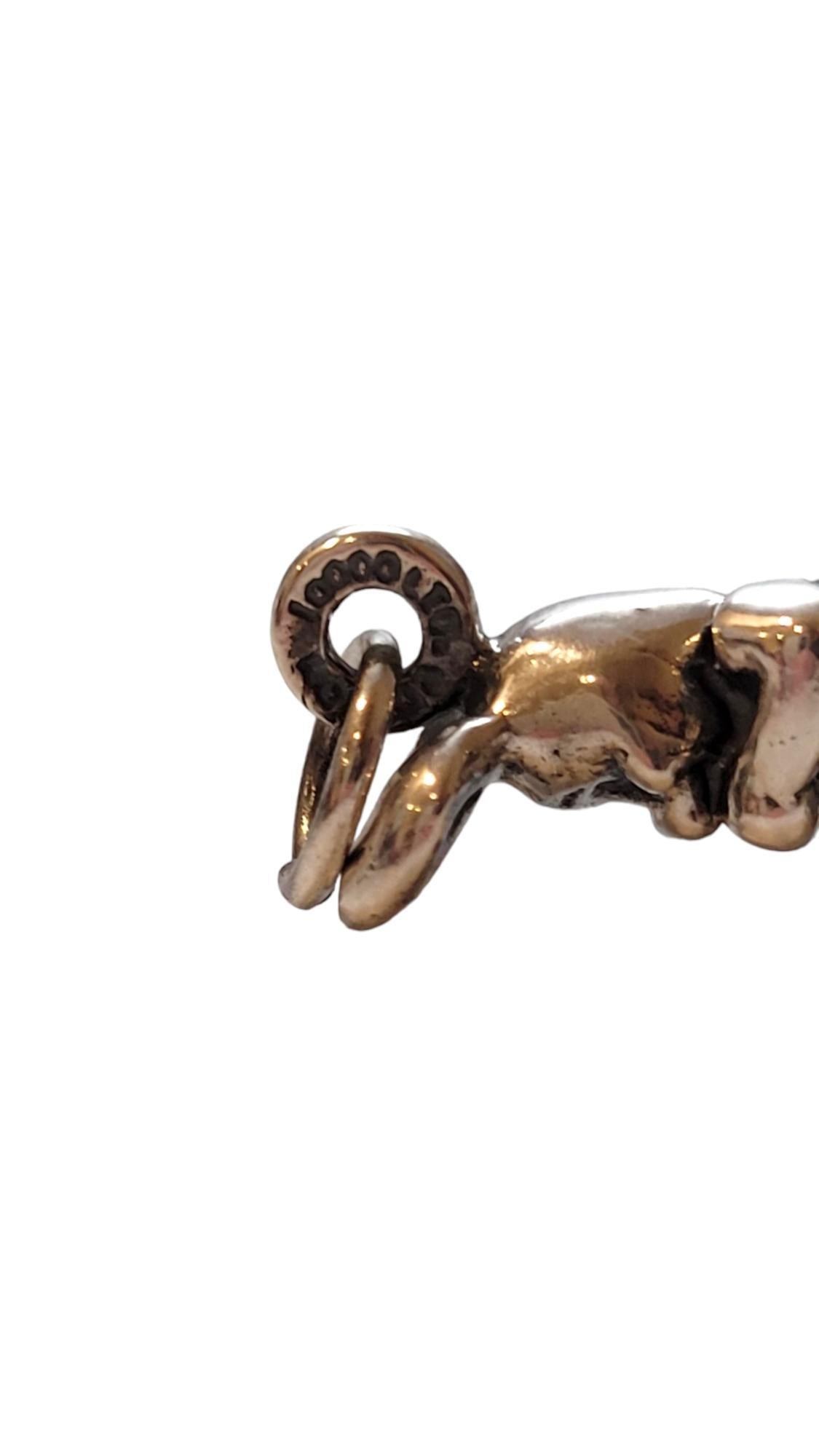 Walt Disney Sterling Silver Piglet Charm #18368 2