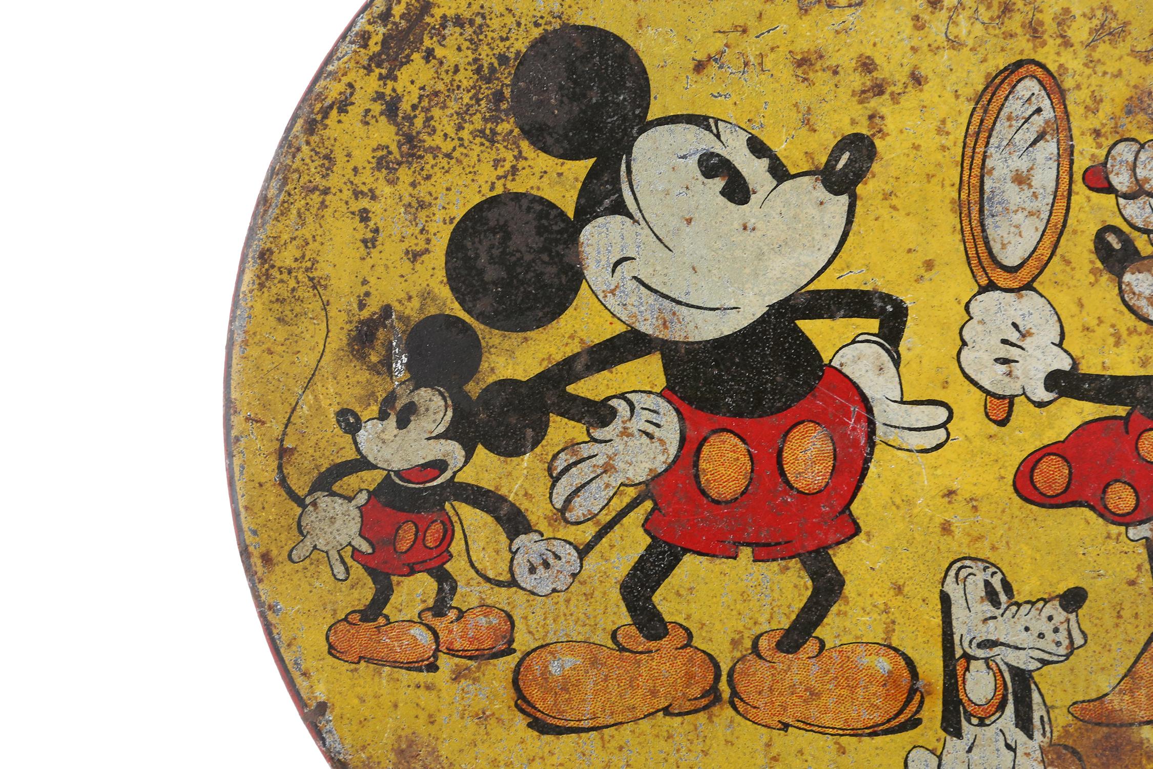Art Deco Walt Disney Tin Box with Mickey Mouse, 1930's