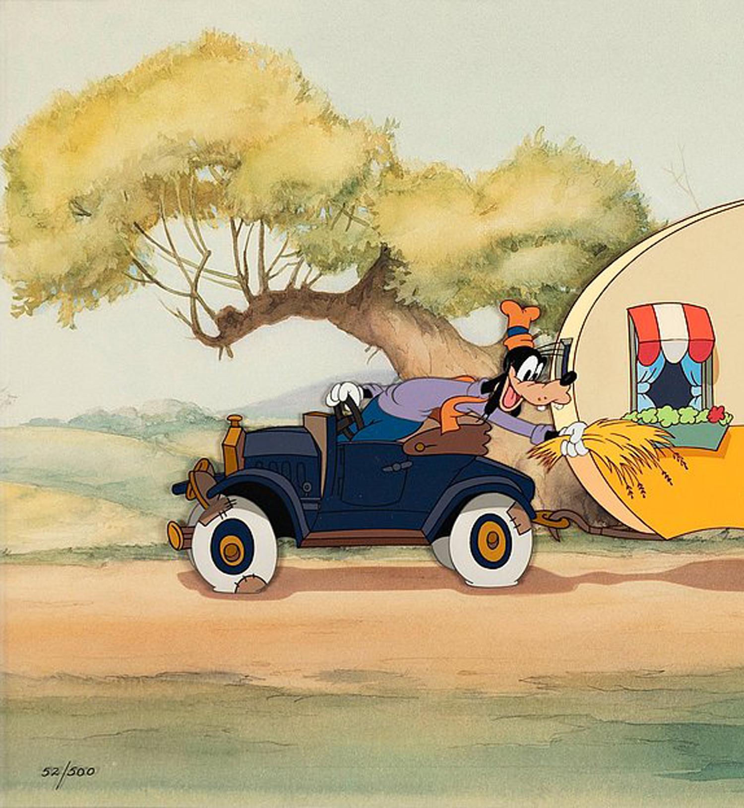Walt Disneys „Mickey's Trailer, 1938“, ikonische Farbanimation Cel  (Amerikanische Klassik) im Angebot
