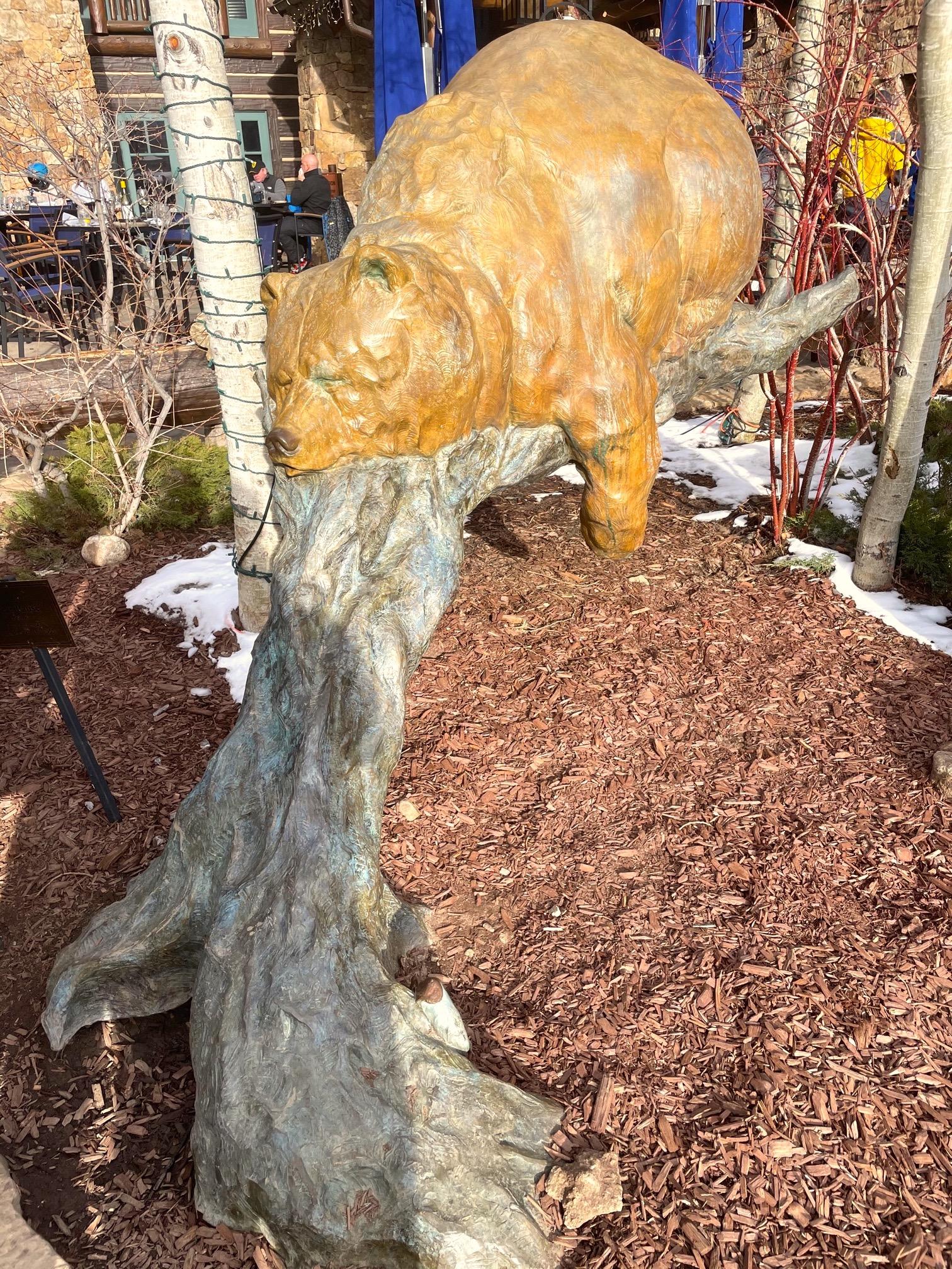 Bear Pause - Sculpture by Walt Horton