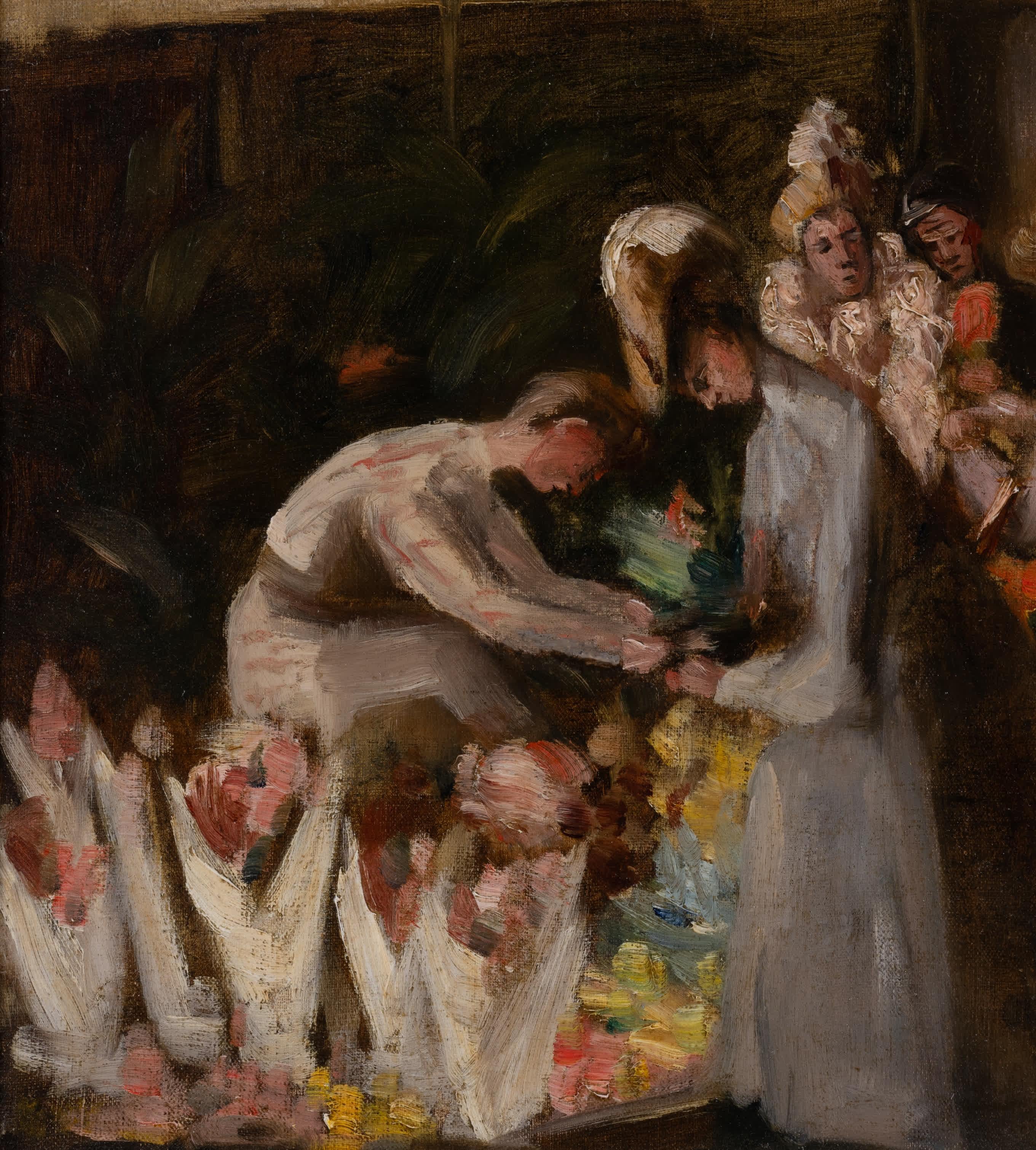 At the Flower Market - Expressionist Painting by Walt Kuhn