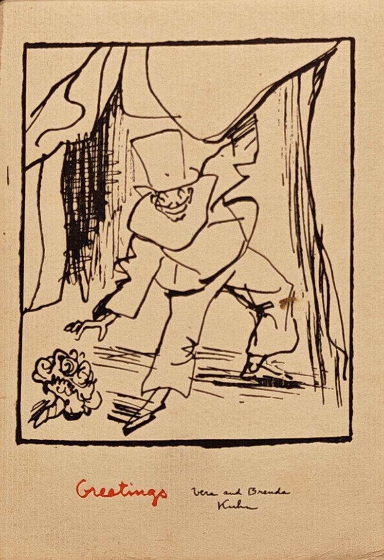 "Kuhn Family Holiday Card" Walt Kuhn, Greeting Card by American Modernist