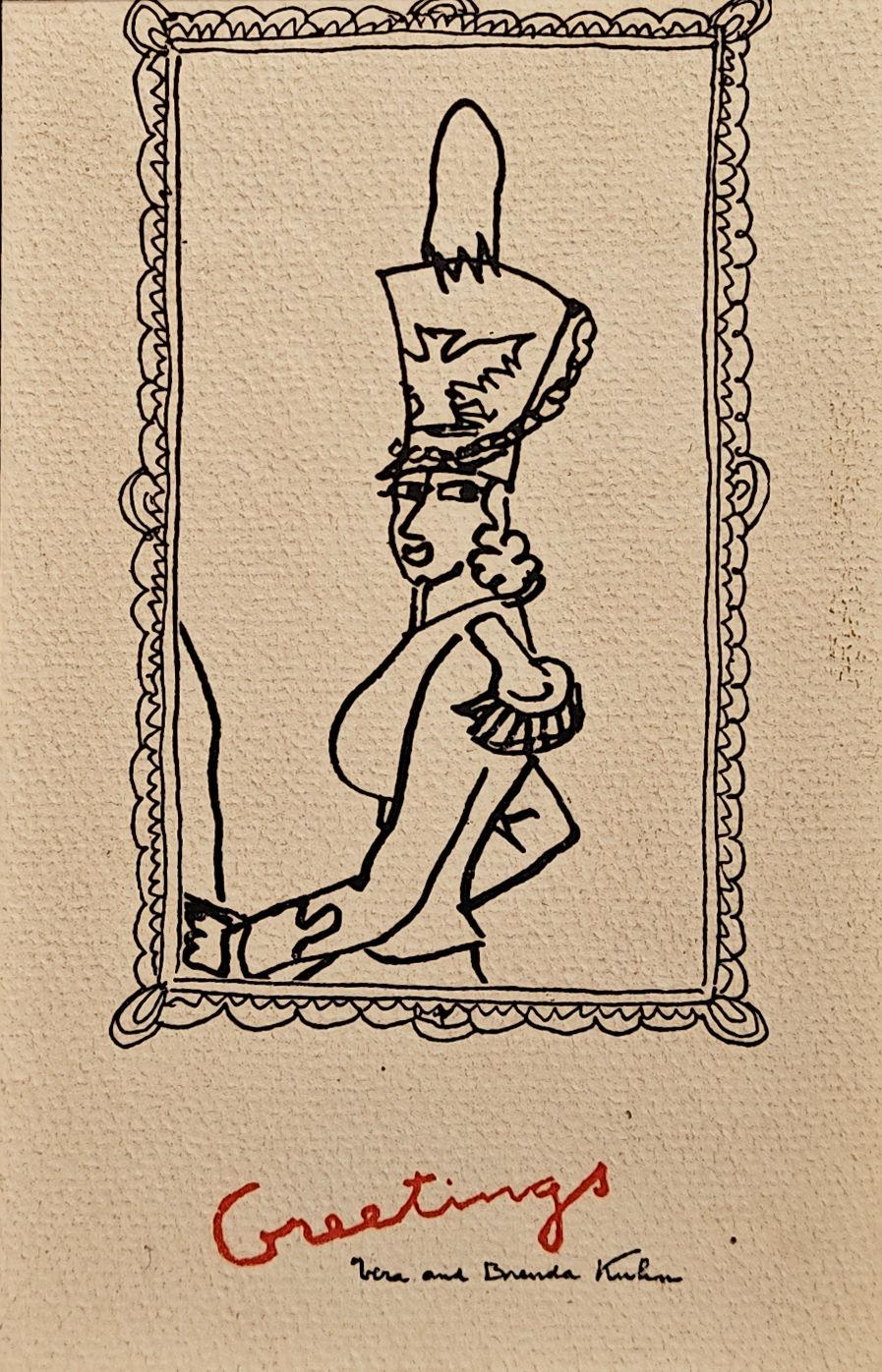 "Kuhn Family Holiday Card" Walt Kuhn, Greeting Card by American Modernist