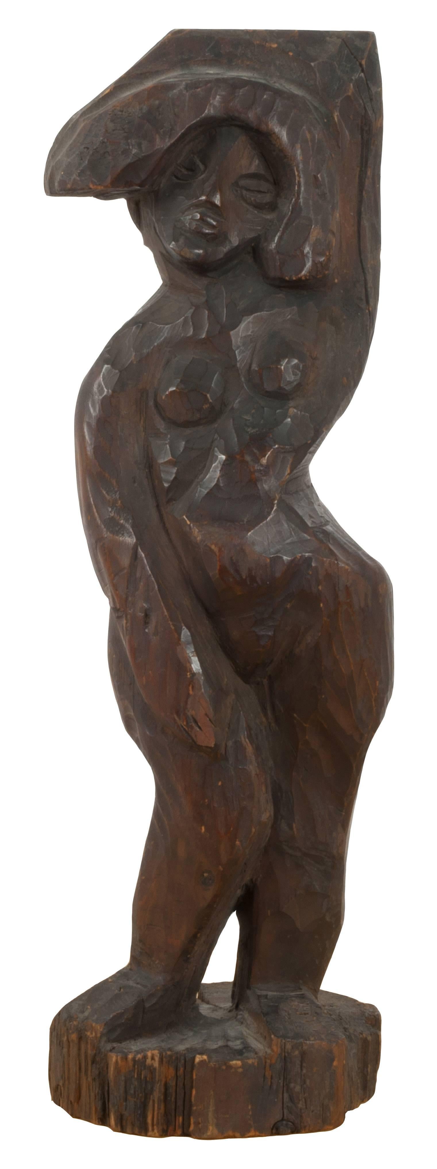 Standender weiblicher Akt nach Alexander Archipenko – Sculpture von Walt Kuhn