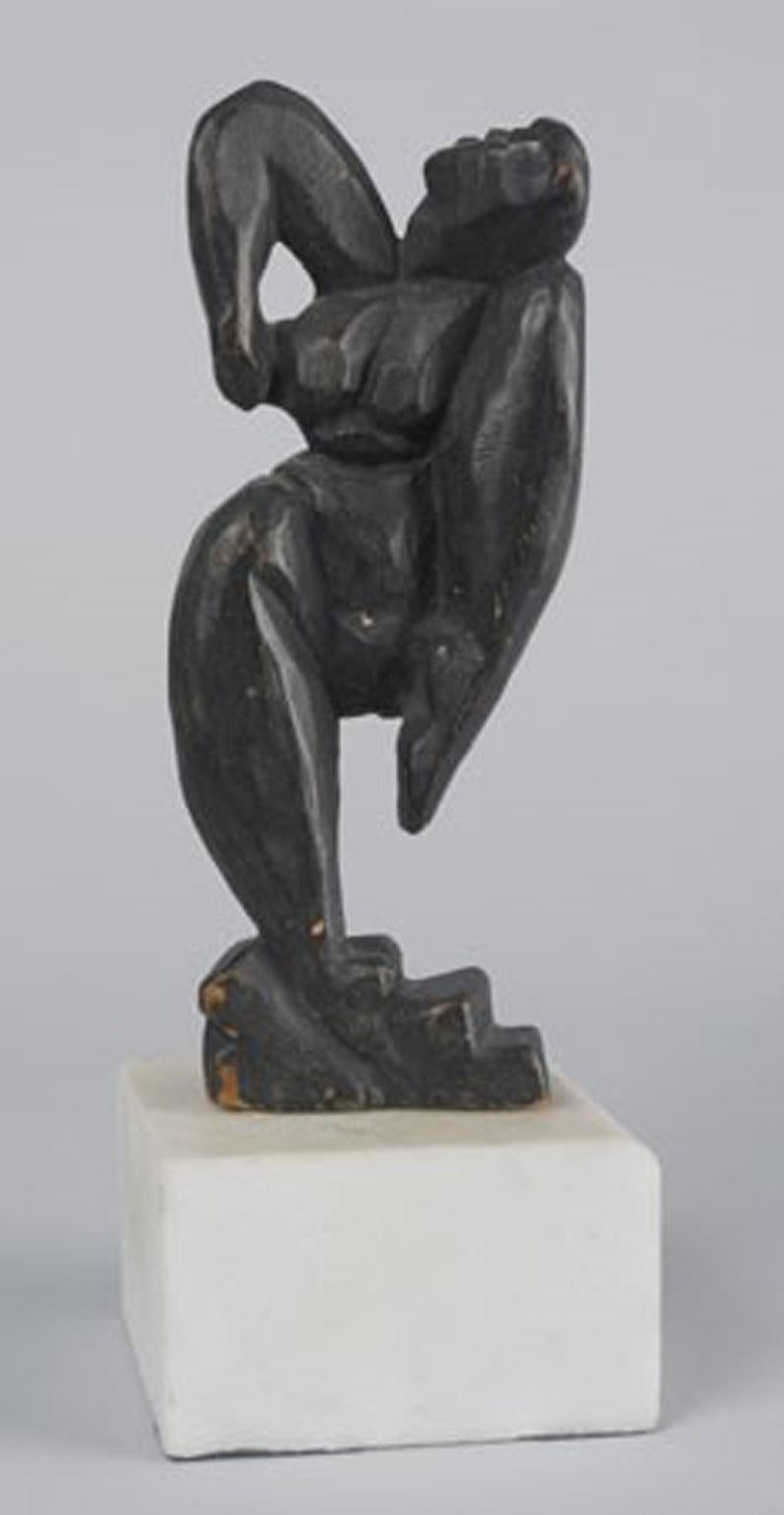Dancing Figure
Wood carving with pigment,  c. 1913
Unsigned
Provenance: Kuhn Heirs, Maine
                      Kennedy Galleries, New York, until 1983
                      Salandar O'Reilly Galleries (1983-2010)
                      The Orange