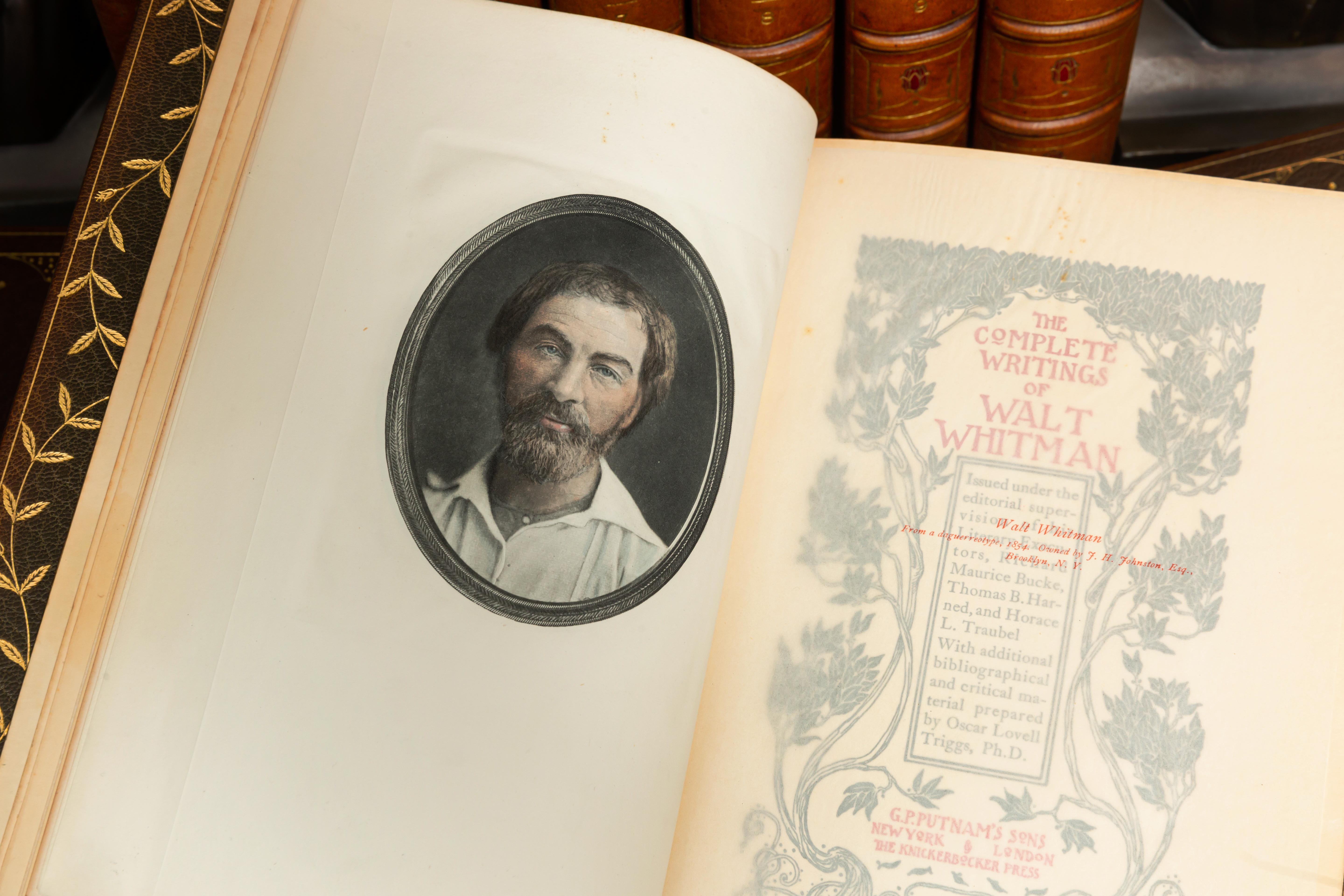 Walt Whitman, the Complete Writings “Author’s Autograph Edition” In Good Condition In New York, NY