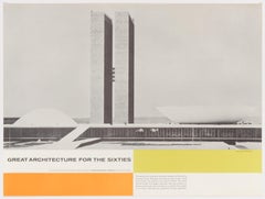 Große Architektur für das komplex von Oscar Niemeyer aus den sechziger Jahren in Brasilien