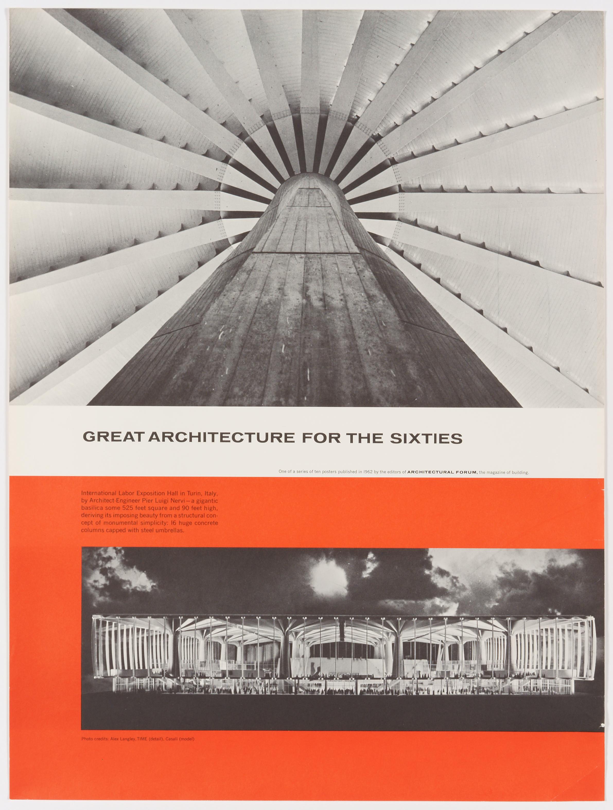 Walter Allner - Great Architecture for the Sixties – Pier Luigi Nervi''s  Exposition Hall in Turin For Sale at 1stDibs