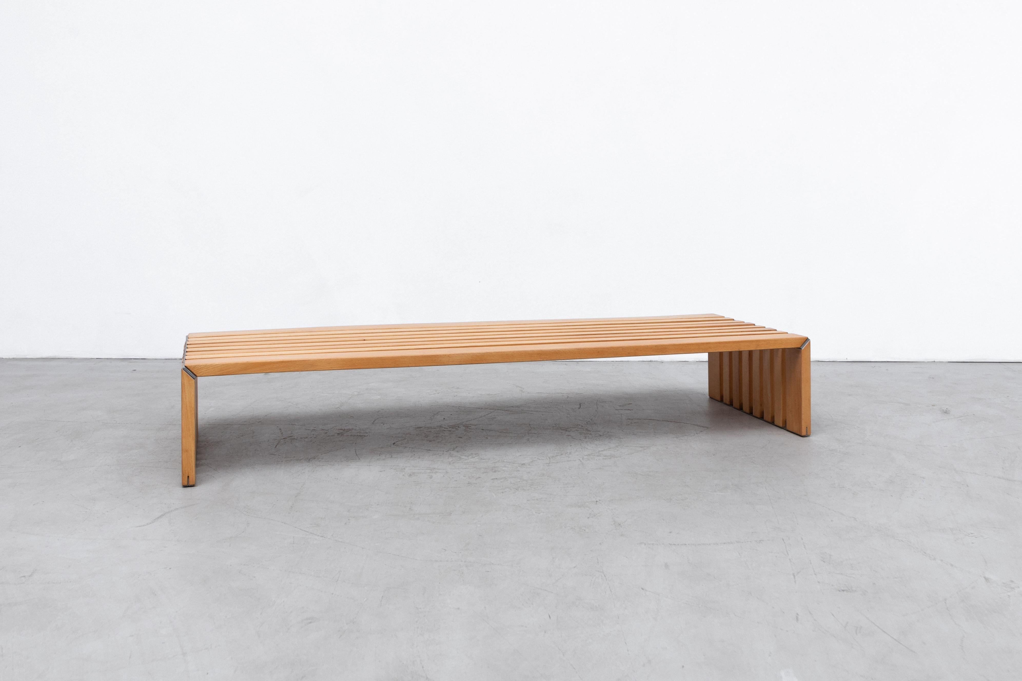 Mid-Century Modern Walter Antonis 'Passe Partout' Ash Slat Bench or Low Table for Arspect