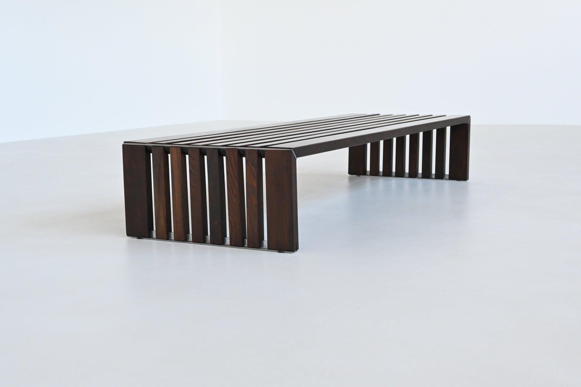 Dutch Walter Antonis “Passe Partout” slat bench in ash Arspect The Netherlands 1970