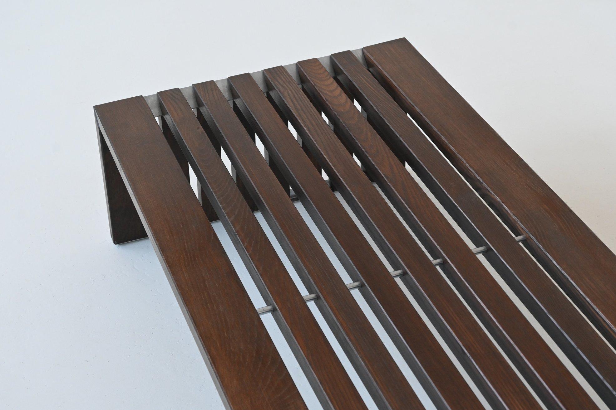Walter Antonis “Passe Partout” slat bench in ash Arspect The Netherlands 1970 1