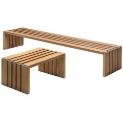 Walter Antonis Set of Slat Benches in Ash for 't Spectrum