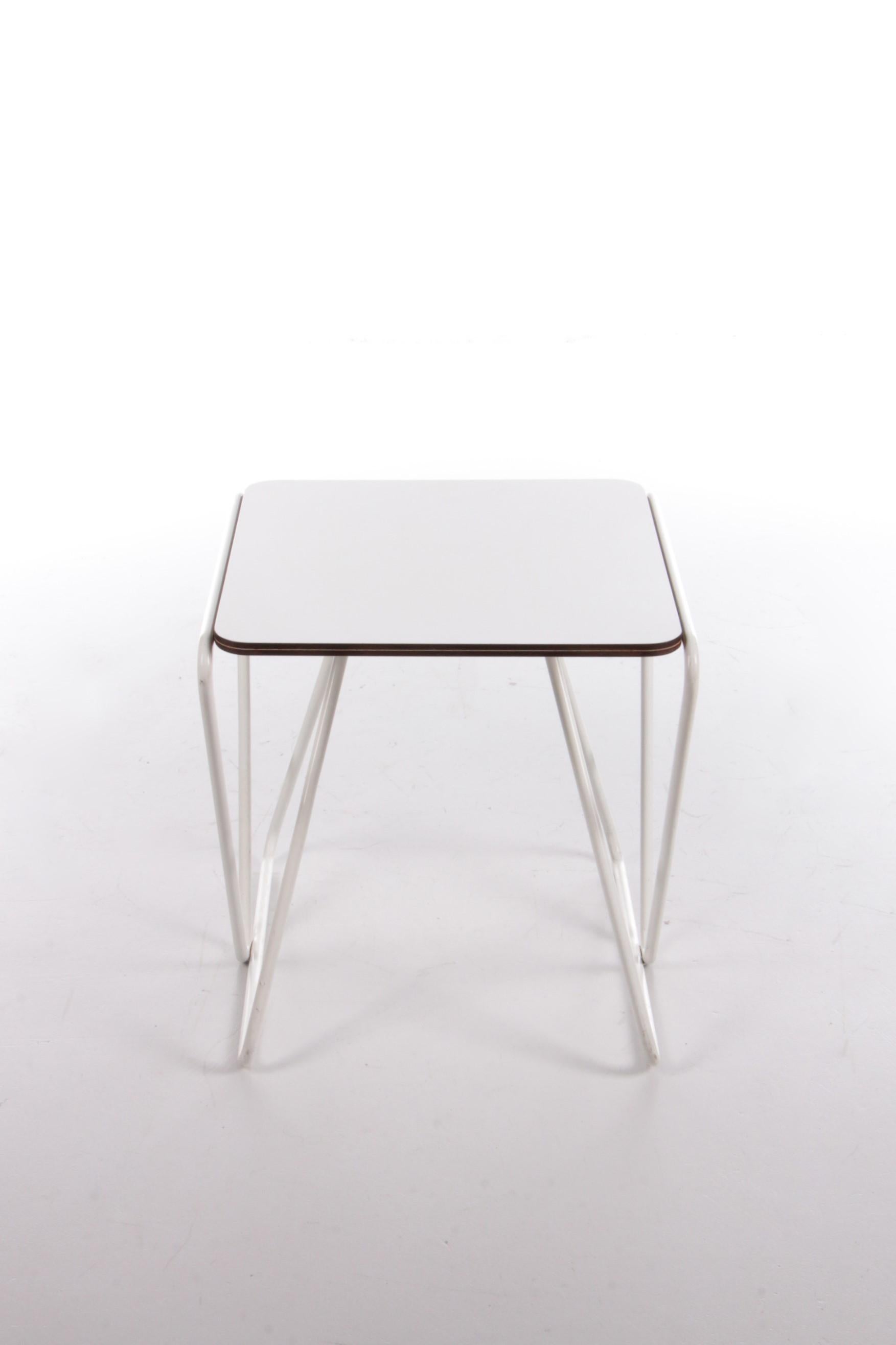 Metal Walter Antonis Side Table for I-Form Holland, 1978 For Sale
