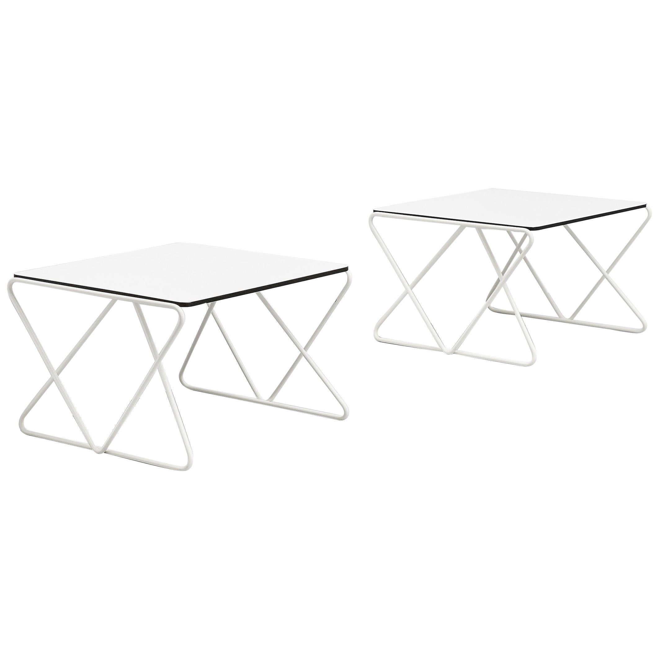 Tables d'appoint Walter Antonis pour I-Form Holland, 1978
