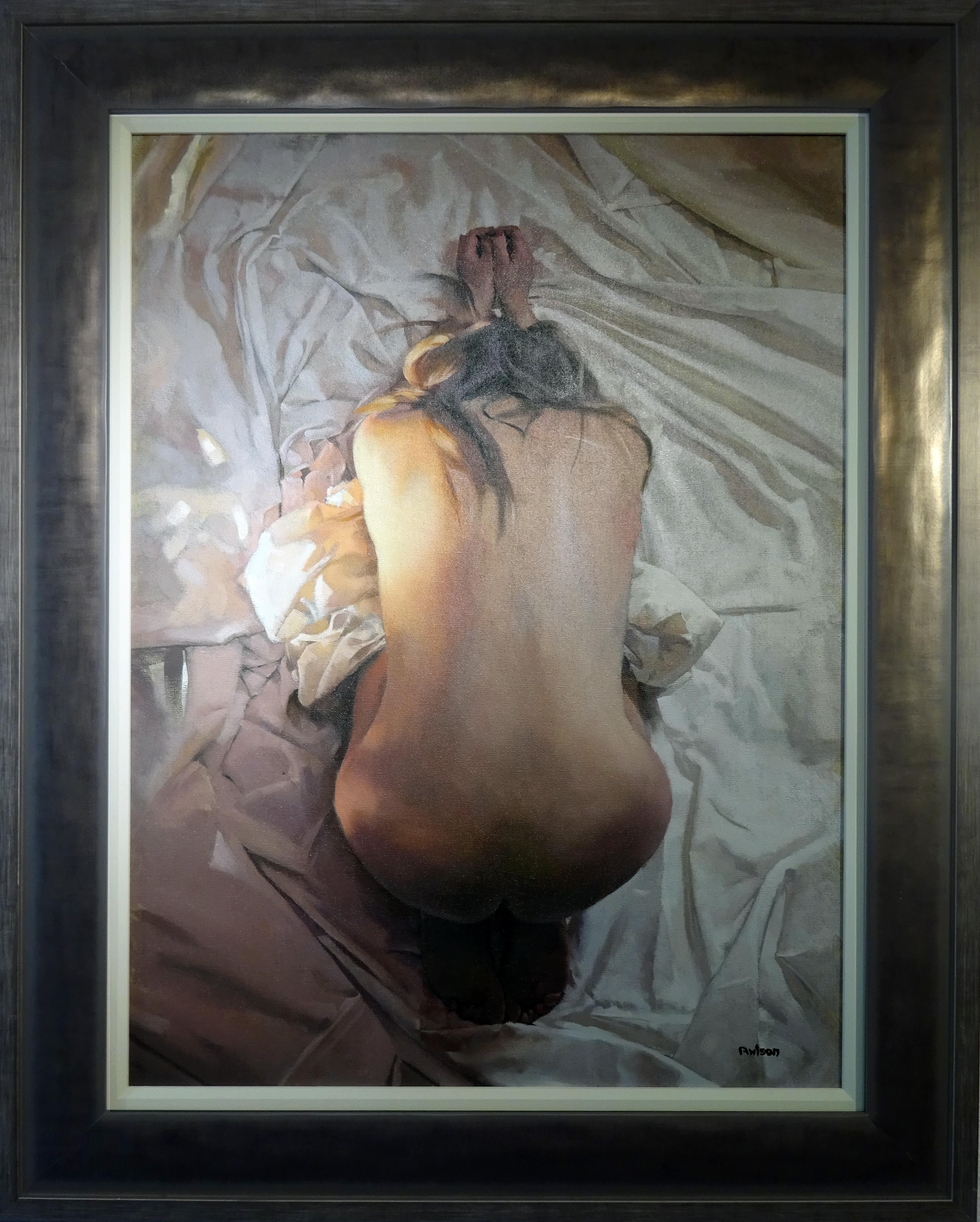 Walter Awlson Figurative Painting - Maddie Crouching
