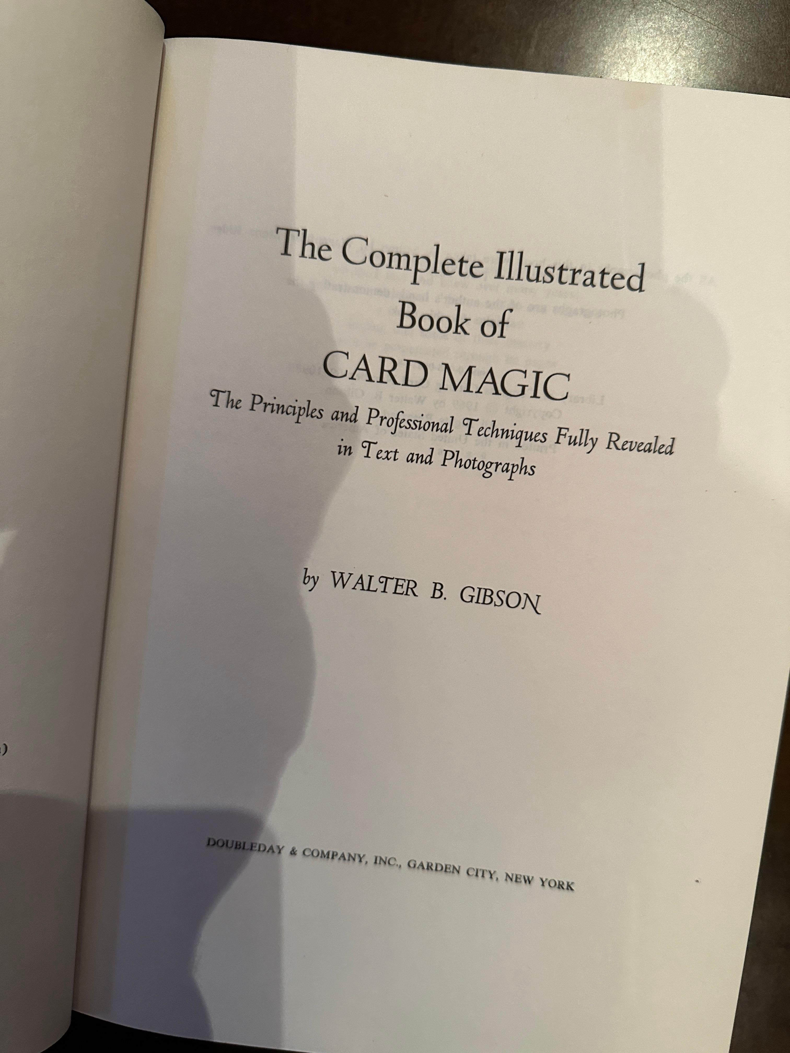 The Complete Illustrated Book of Card Magic de Walter B. Gibson 1969 OOP en vente 9