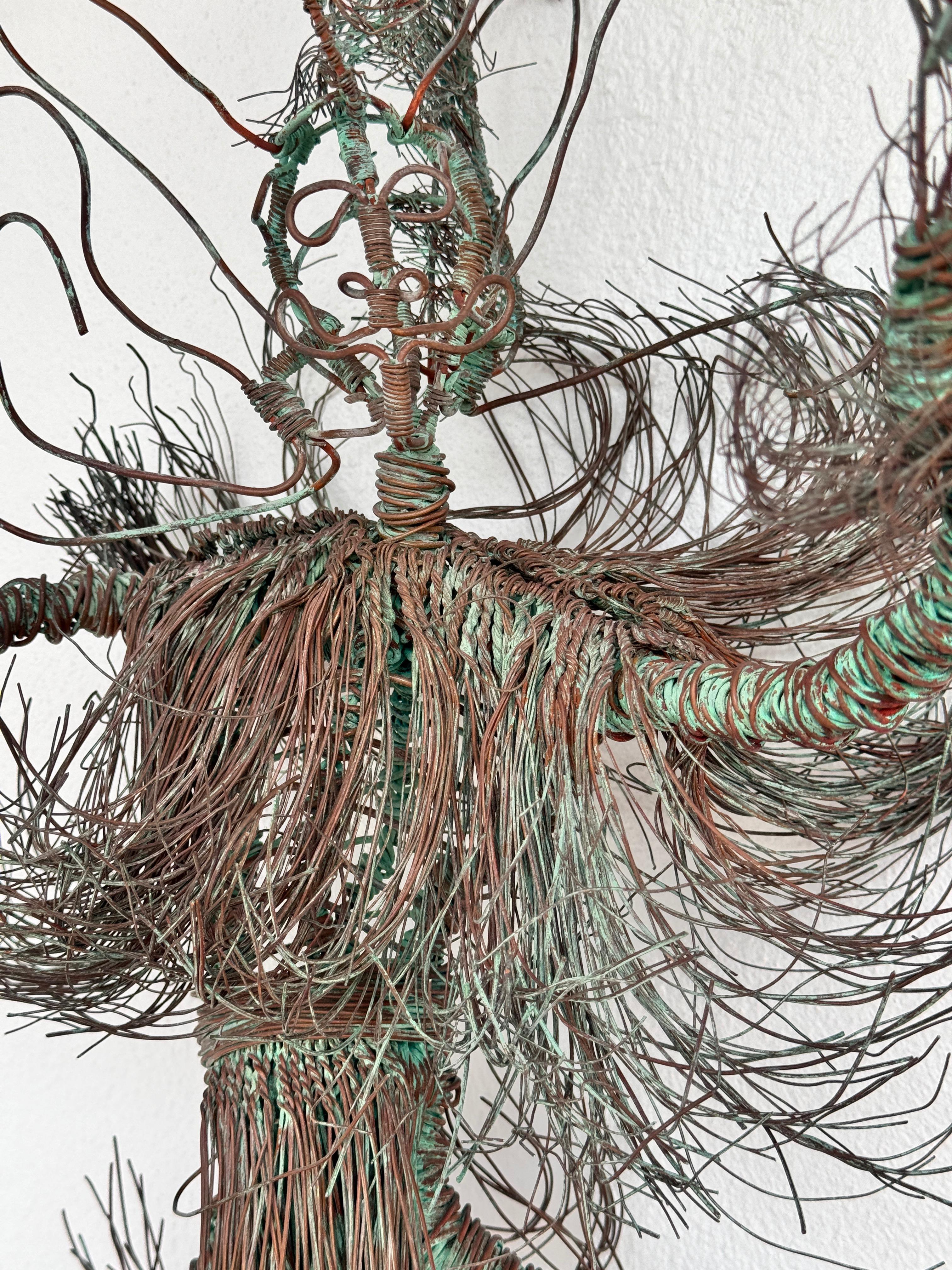 Bent Wire Wall Sculpture For Sale 1