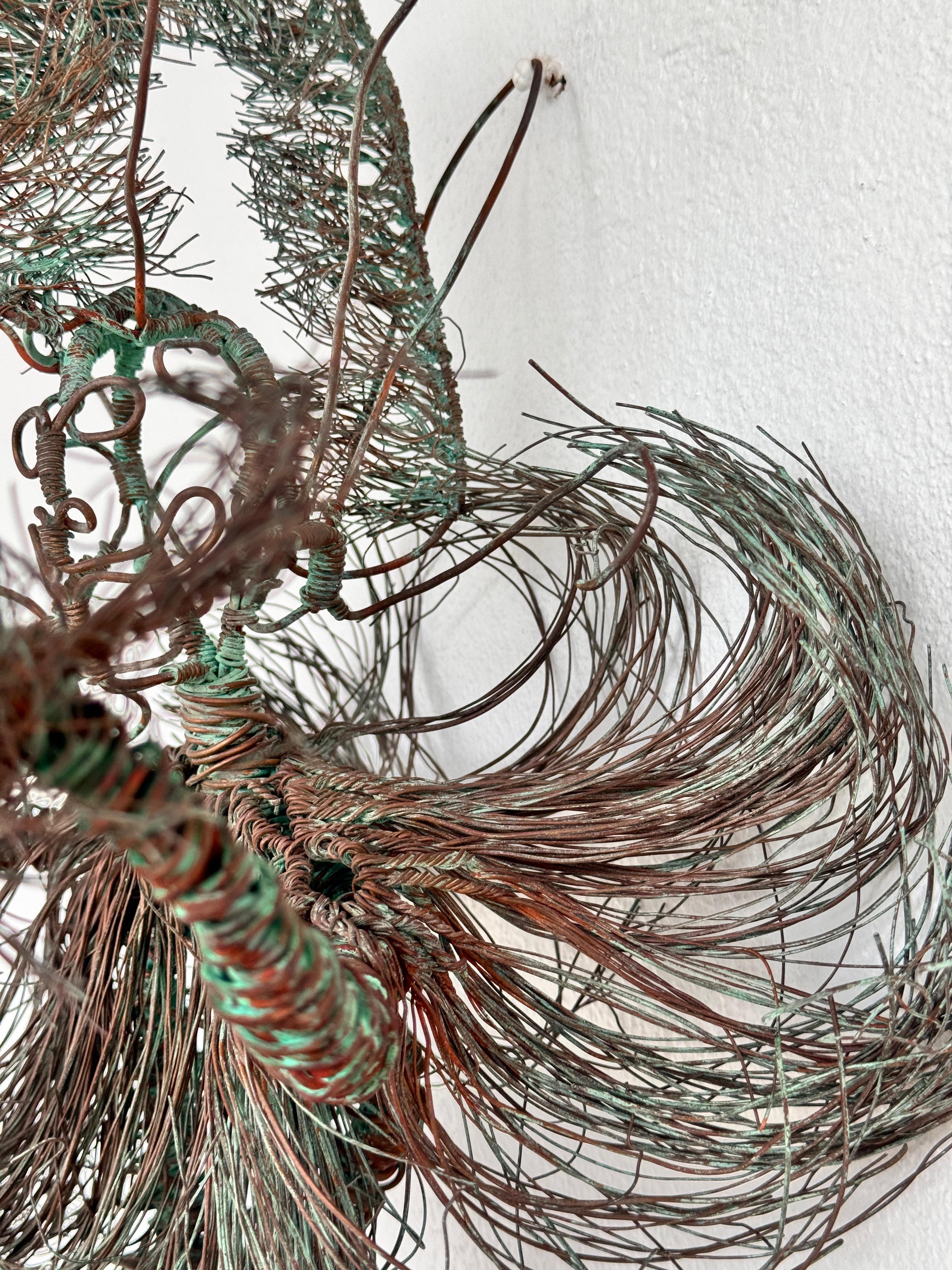 Bent Wire Wall Sculpture For Sale 3