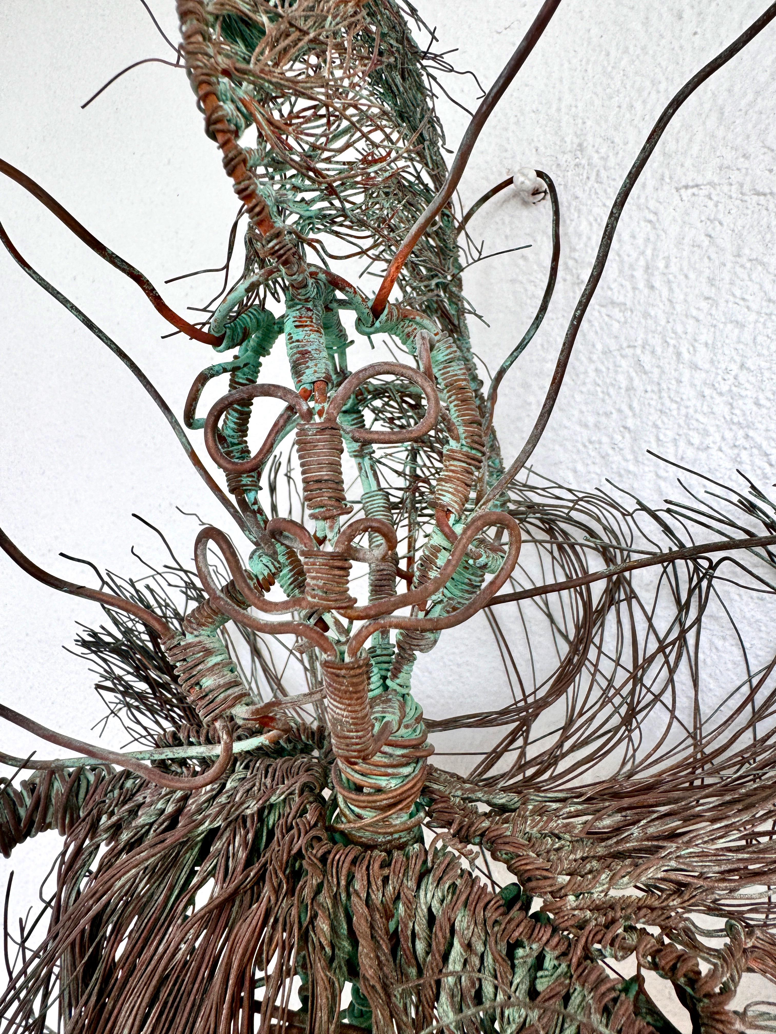 Bent Wire Wall Sculpture For Sale 5