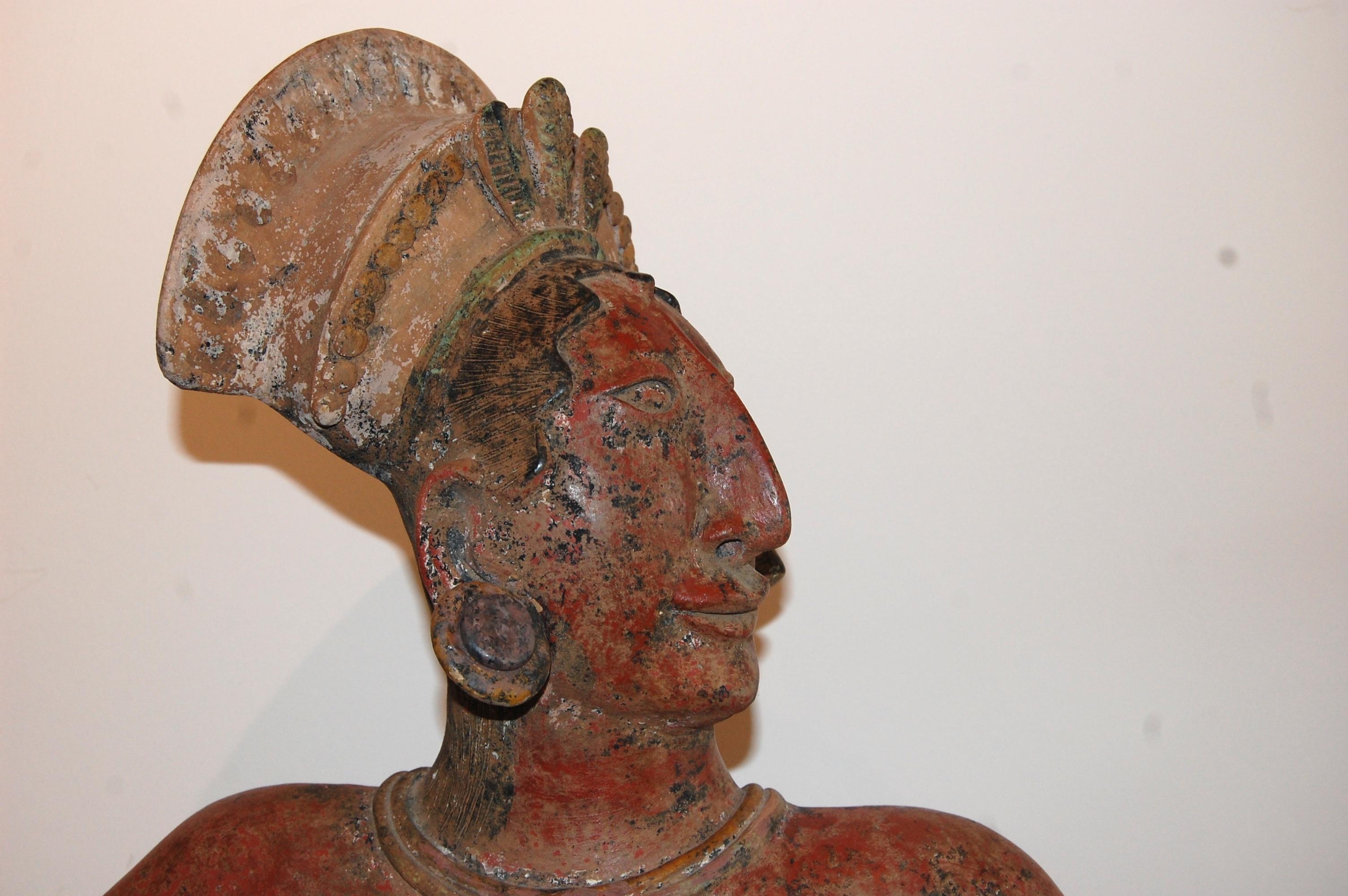 
Pre Columbian style clay and terra-cotta sculpture.
Artist signed.
Walter Bastianetto is an Italian born sculptor who moved to Mexico in the 1970s and resided there. Well-known artist for his original clay, terracotta and bronze sculptures inspired